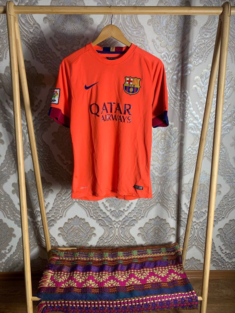 Pre-owned Nike X Soccer Jersey Vintage Nike Fc Barcelona Soccer Jersey Y2k Drill Messi In Pink