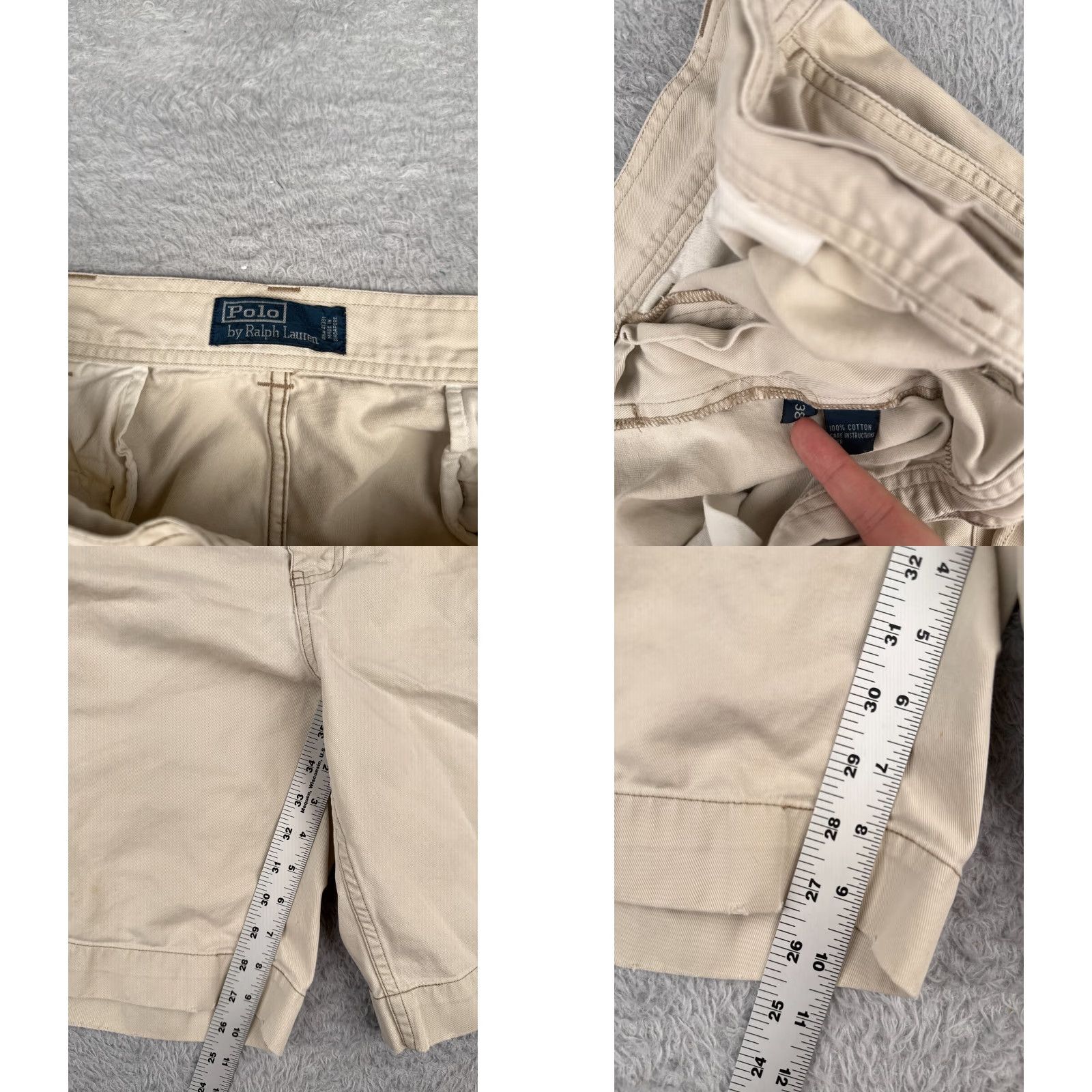 Polo Ralph Lauren Polo Ralph Lauren Shorts Men 38 Beige Cargo 100% Cotton Twill Hiking 38x10 READ Size US M / EU 48-50 / 2 - 8 Thumbnail