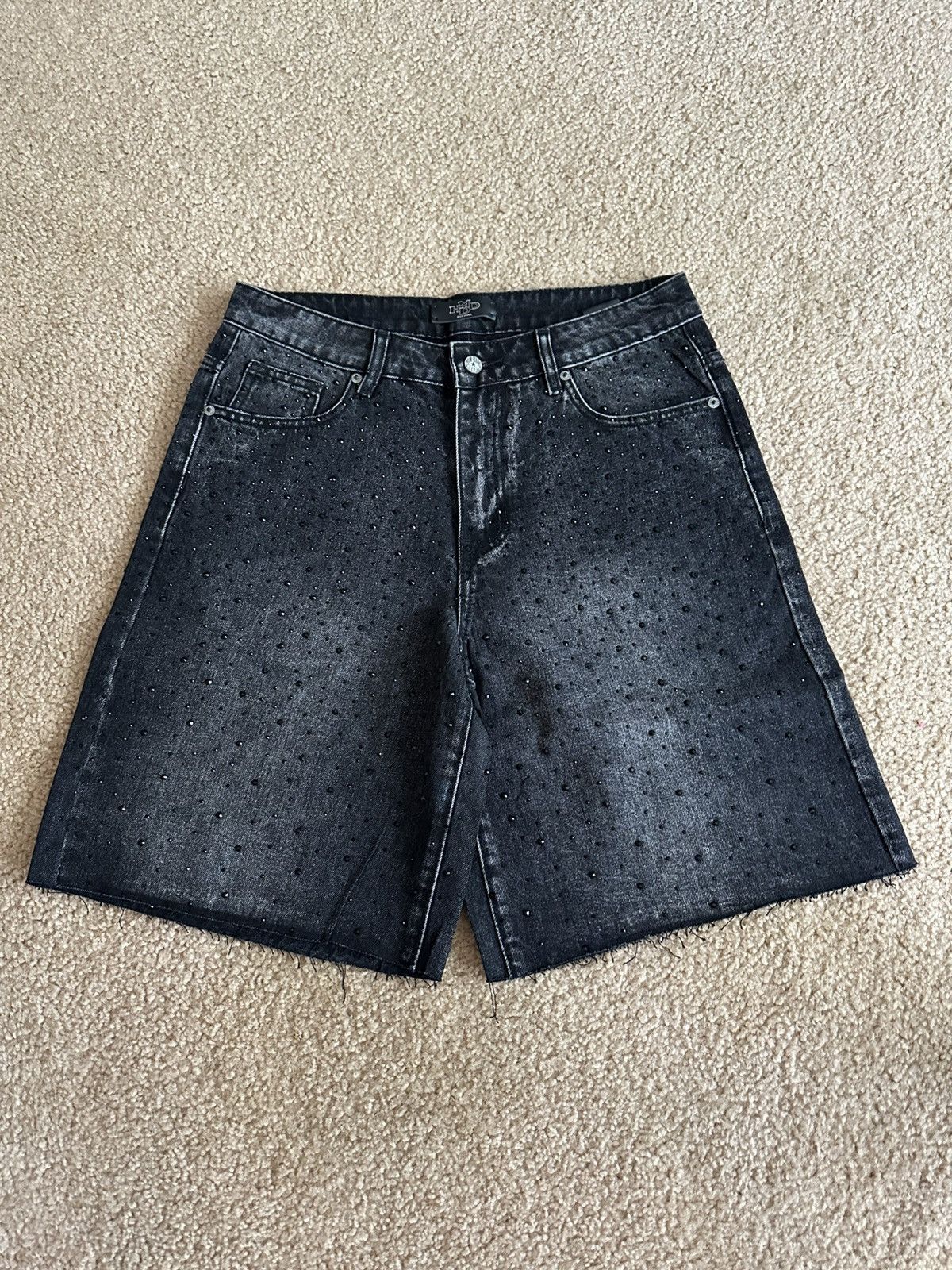 HMDD Black Crystal Billie Jean Shorts (C2G Jort) Size Medium