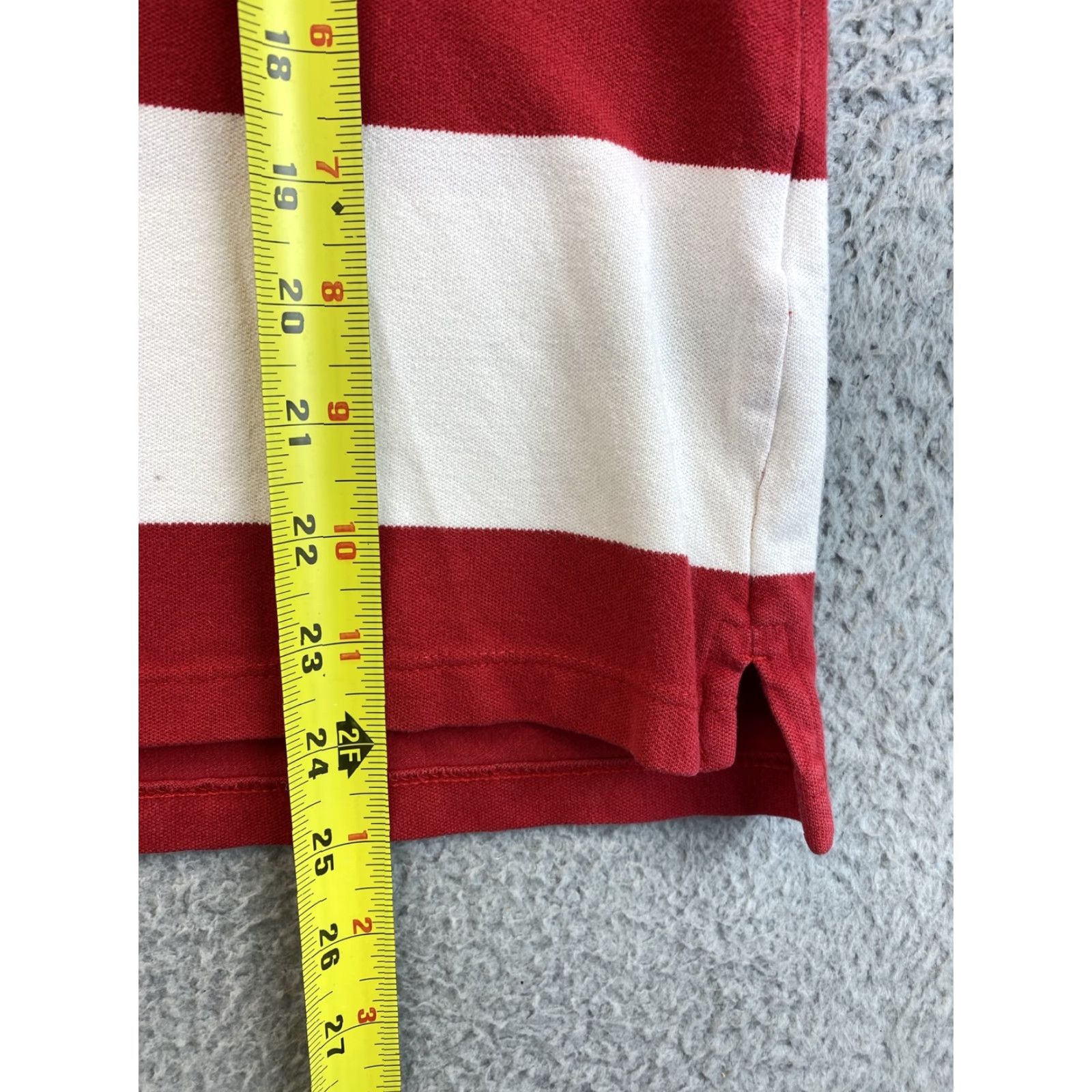 Tommy Hilfiger Tommy Hilfiger Polo Shirt Women Adult Large White Red Stripes Casual Short Sleeve Size 36" / US 14 / IT 50 - 7 Thumbnail