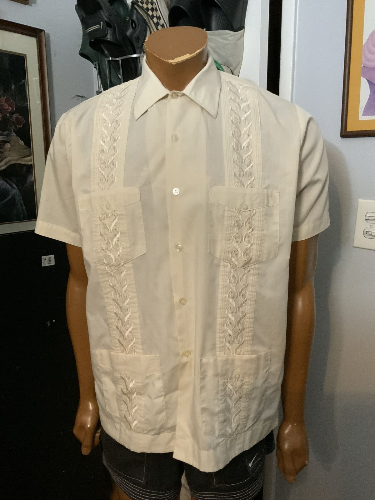 Vintage Vintage Santee Street Embroidered Guayabera Button Shirt Size US S / EU 44-46 / 1 - 10 Thumbnail