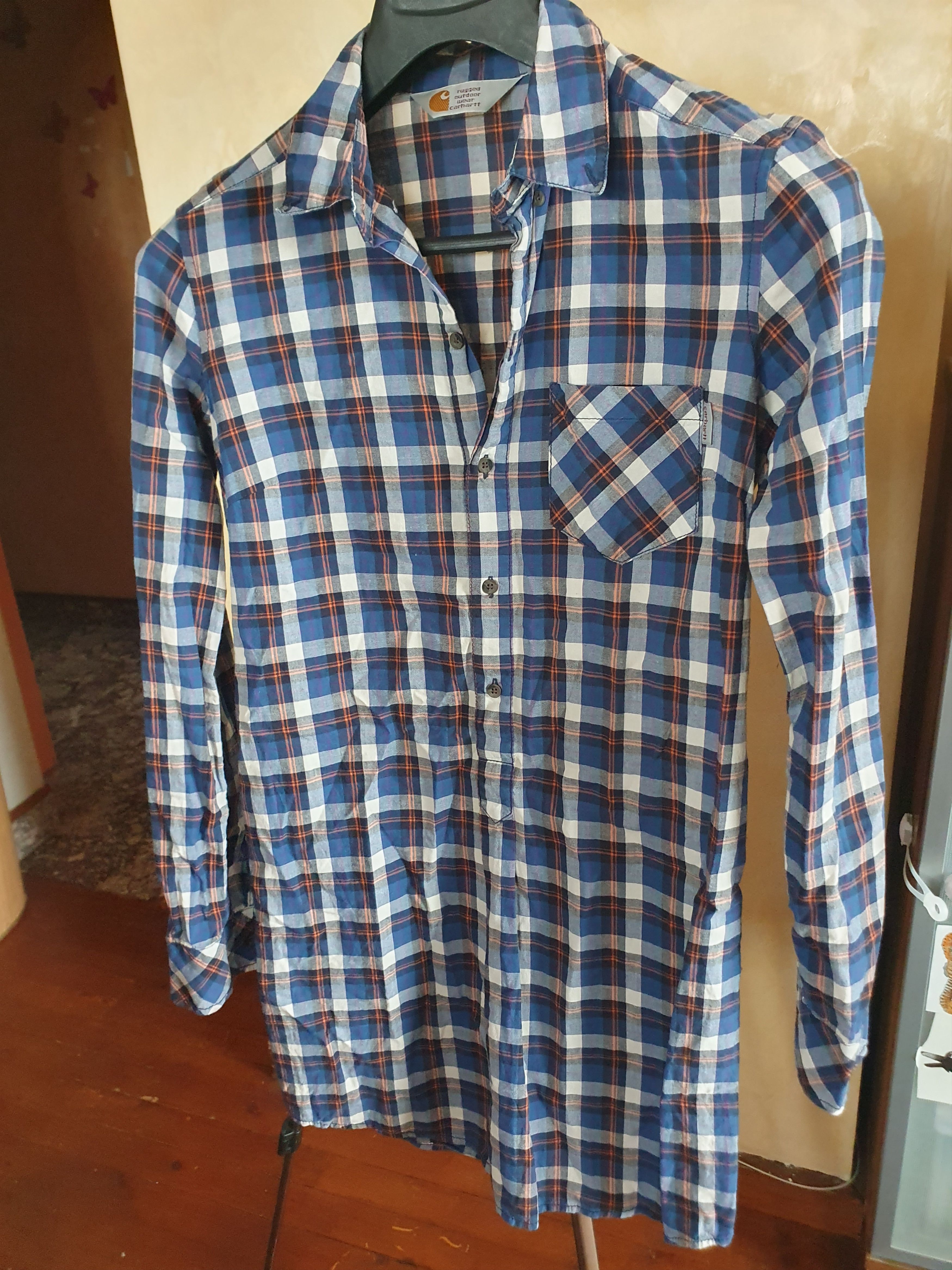 Carhartt Carhartt Womens Dress Plaid Long Pocket Shirt sz S Size S / US 4 / IT 40 - 1 Thumbnail