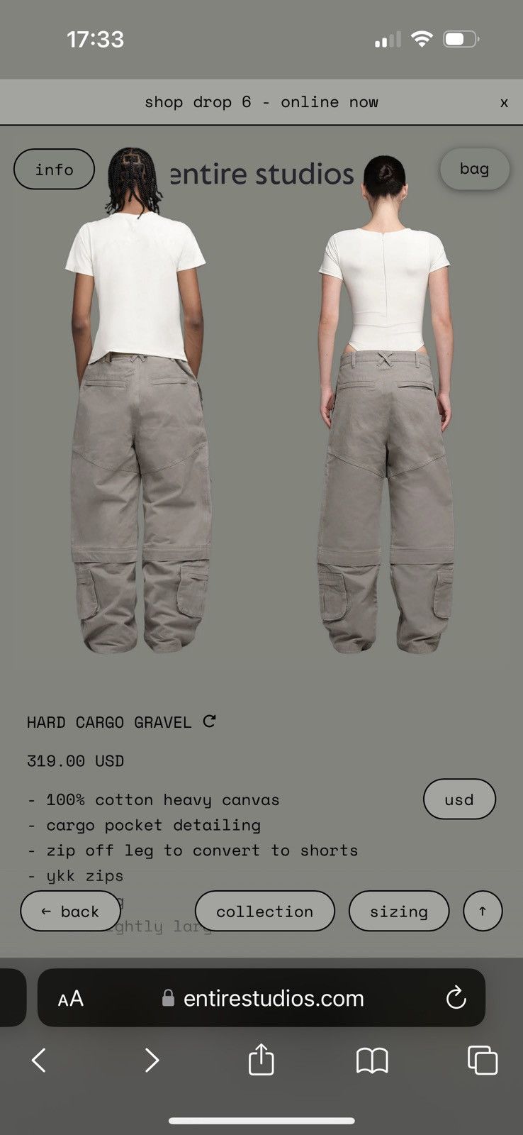 Entire Studios Entire Studios Hard Cargo Gravel Size US 34 / EU 50 - 4 Thumbnail