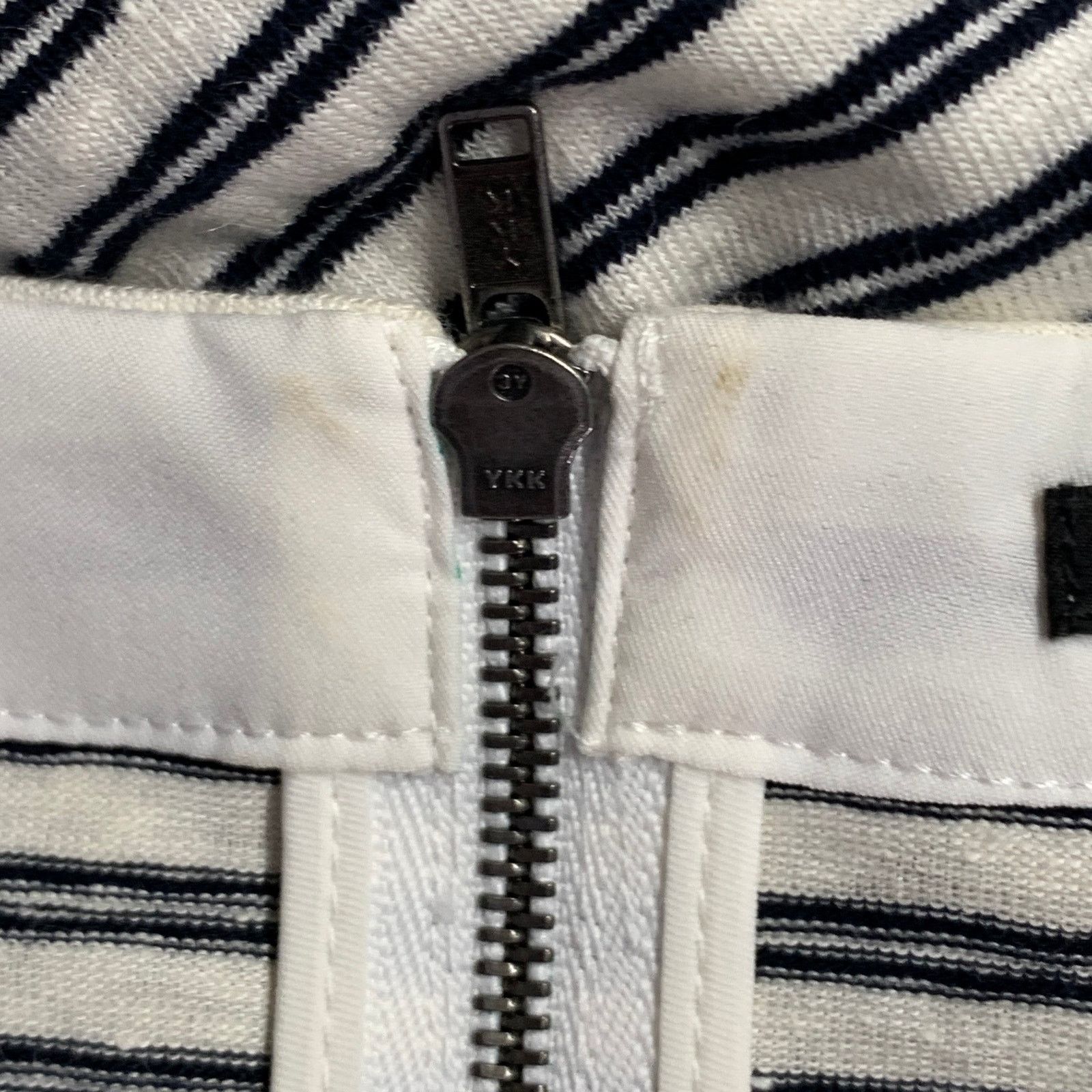 Theory THEORY Adiany B White Navy Linen Cotton Stripe T-Shirt Dress Size S / US 4 / IT 40 - 9 Thumbnail