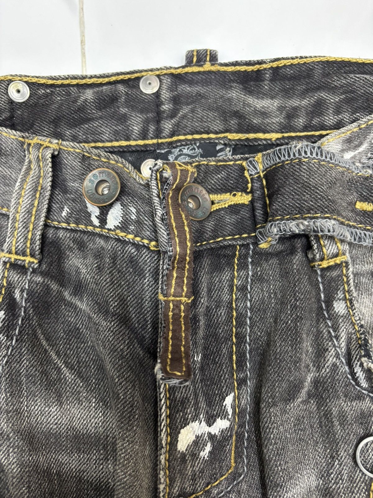 semanticdesign Semantic Design Punk Gothic Bootcut Distress Jeans Size 30" / US 8 / IT 44 - 10 Thumbnail