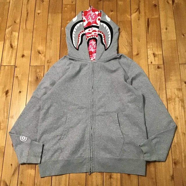 Bape BAPE Double Shark Full Zip Hoodie ABC camo pink APE 2XL XXL Size US XXL / EU 58 / 5 - 1 Thumbnail