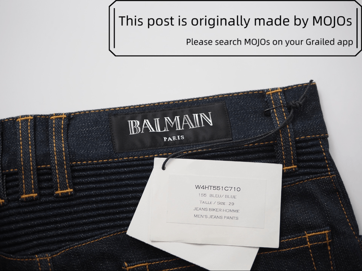 Balmain Sz 29 Balmain 14SS Bike Raw Denim mojos78 Size US 29 - 5 Thumbnail