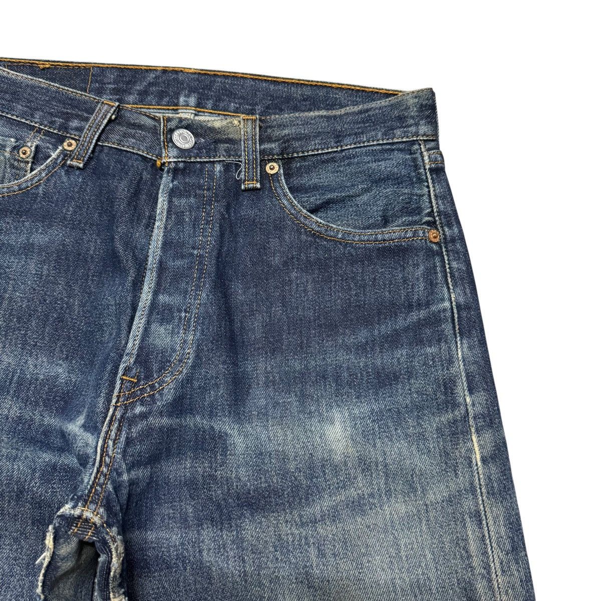 Levi's Vintage Levis 501 Thrashed Jeans Size US 28 / EU 44 - 5 Thumbnail