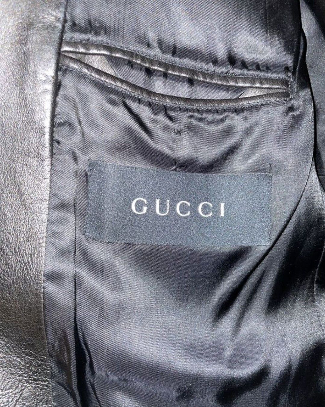 Gucci S/S 1998 RUNWAY 2 BUTTON LEATHER JACKET BY TOM FORD Size US XL / EU 56 / 4 - 6 Thumbnail