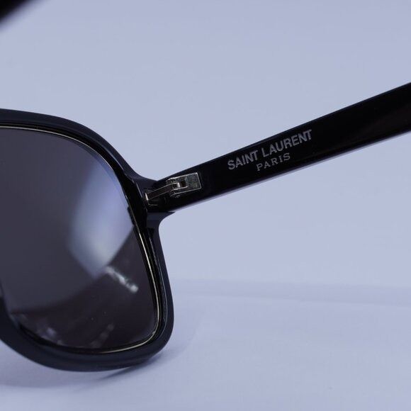 Saint Laurent Paris 🕶️ New Saint Laurent SL602 RIM 001 Sunglasses - Black Frame Size ONE SIZE - 8 Thumbnail