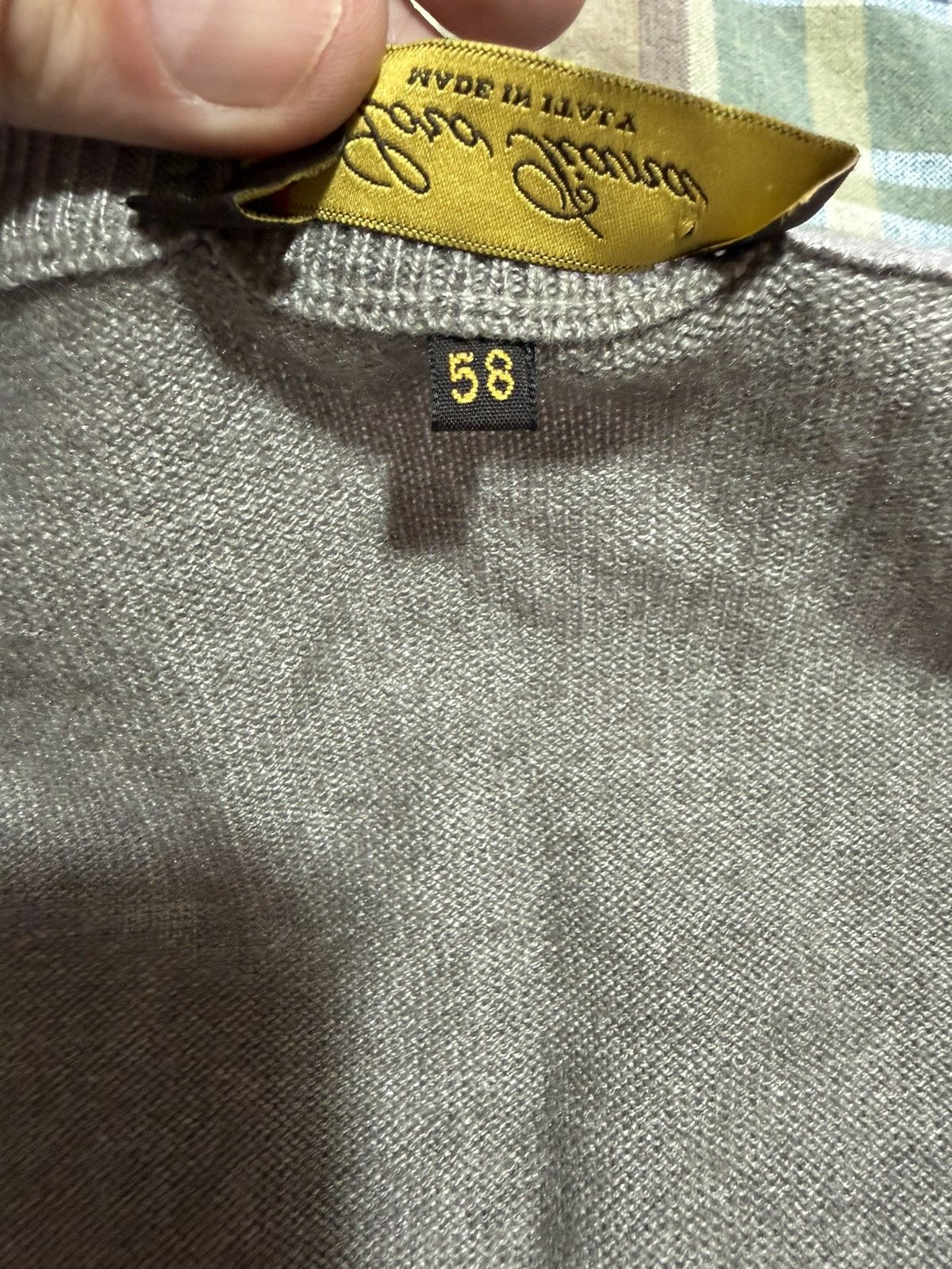 Loro Piana Final Price Loro Piana Silk and Cashmere Vneck Sweater Size US XL / EU 56 / 4 - 4 Thumbnail