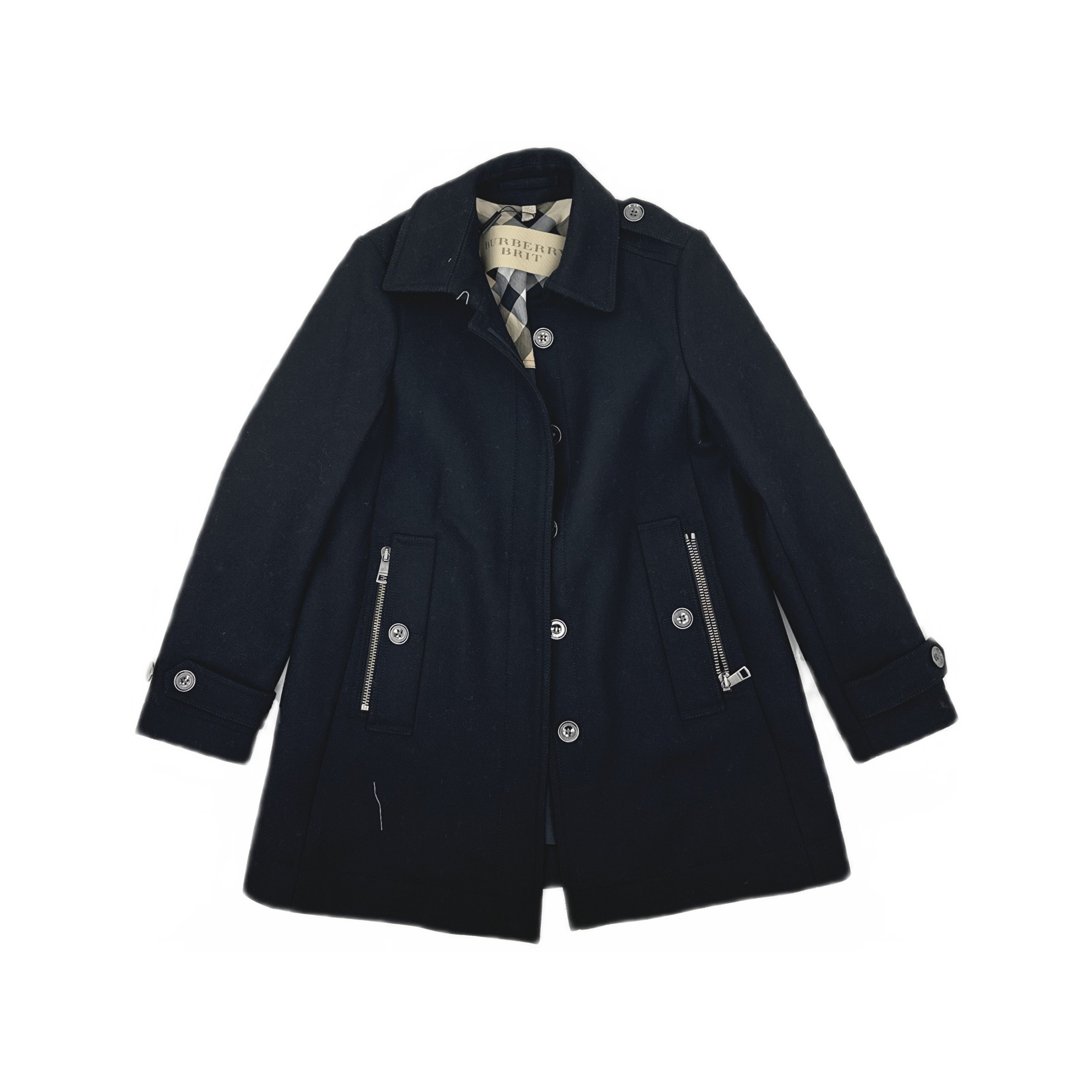 Burberry Burberry Black Wool Blend Coat Size 6 Size M / US 6-8 / IT 42-44 - 1 Thumbnail