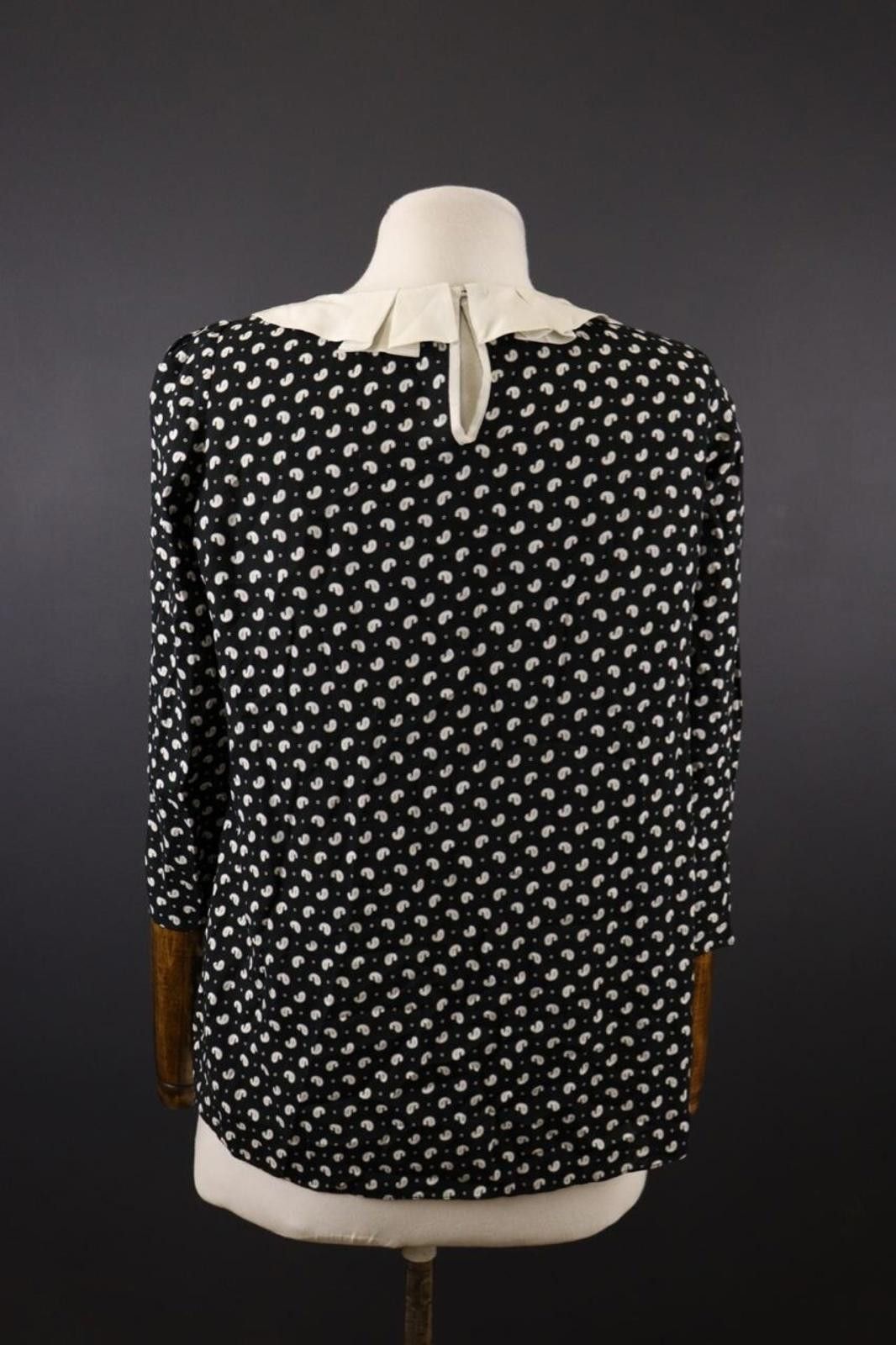 Designer Claudie Pierlot Black White Lagenlook Blouse Shirt Size 38 Size M / US 6-8 / IT 42-44 - 4 Thumbnail