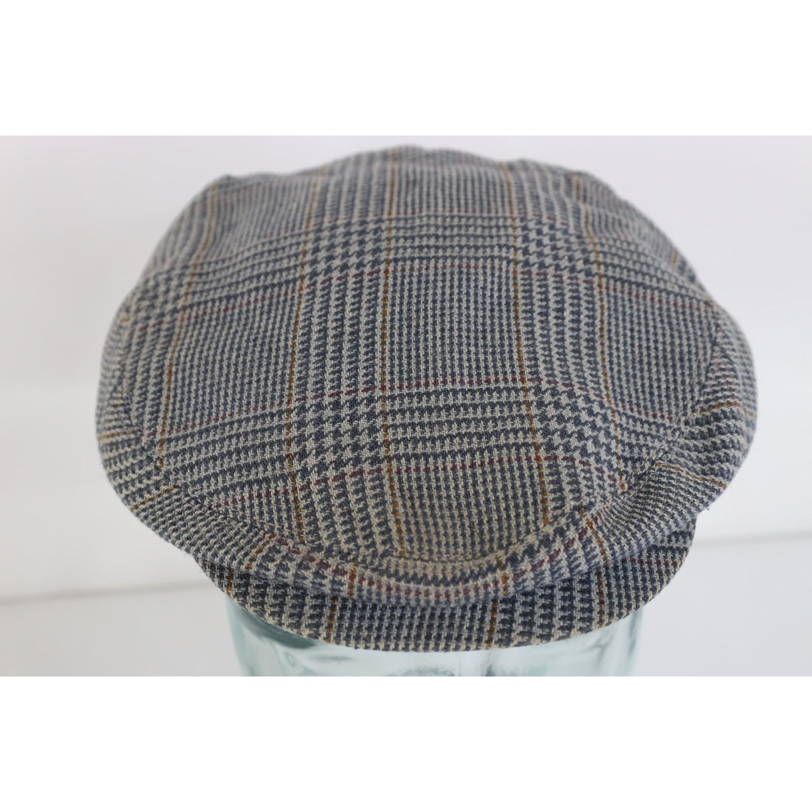Vintage Vintage 90s Rockabilly Wool Houndstooth Newsboy Cabbie Hat Size ONE SIZE - 2 Thumbnail