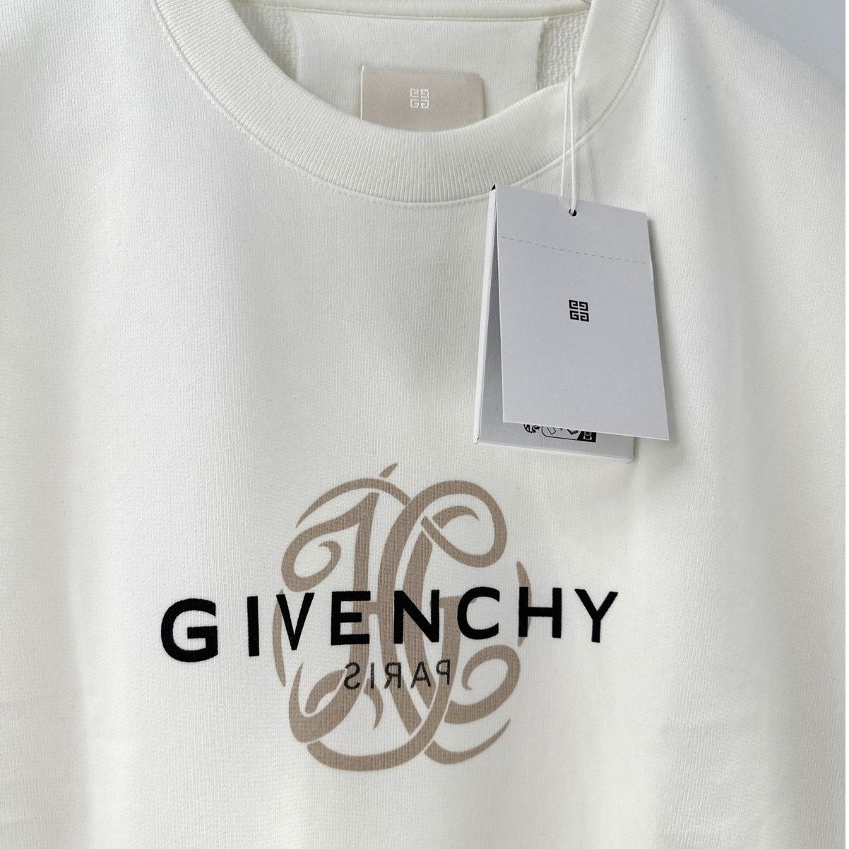 Givenchy GIVENCHY Off White Reverse Fleece Sweatshirt Size S Size S / US 4 / IT 40 - 9 Thumbnail