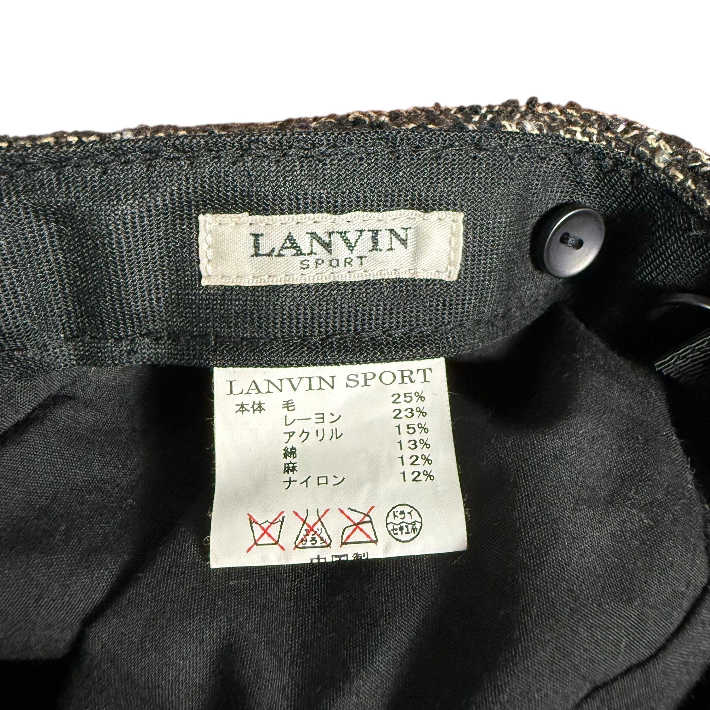 Lanvin 🔥RARE🔥Vintage Lanvin Sport Tweed Plaid Newboys Cap Size ONE SIZE - 9 Thumbnail