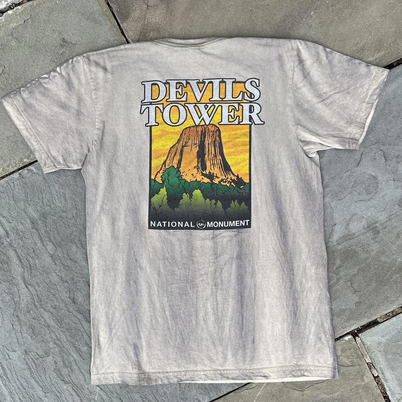 American Apparel Upcycled Overdyed Devil’s Tower Wyoming T-Shirt Made in USA Size US M / EU 48-50 / 2 - 2 Thumbnail