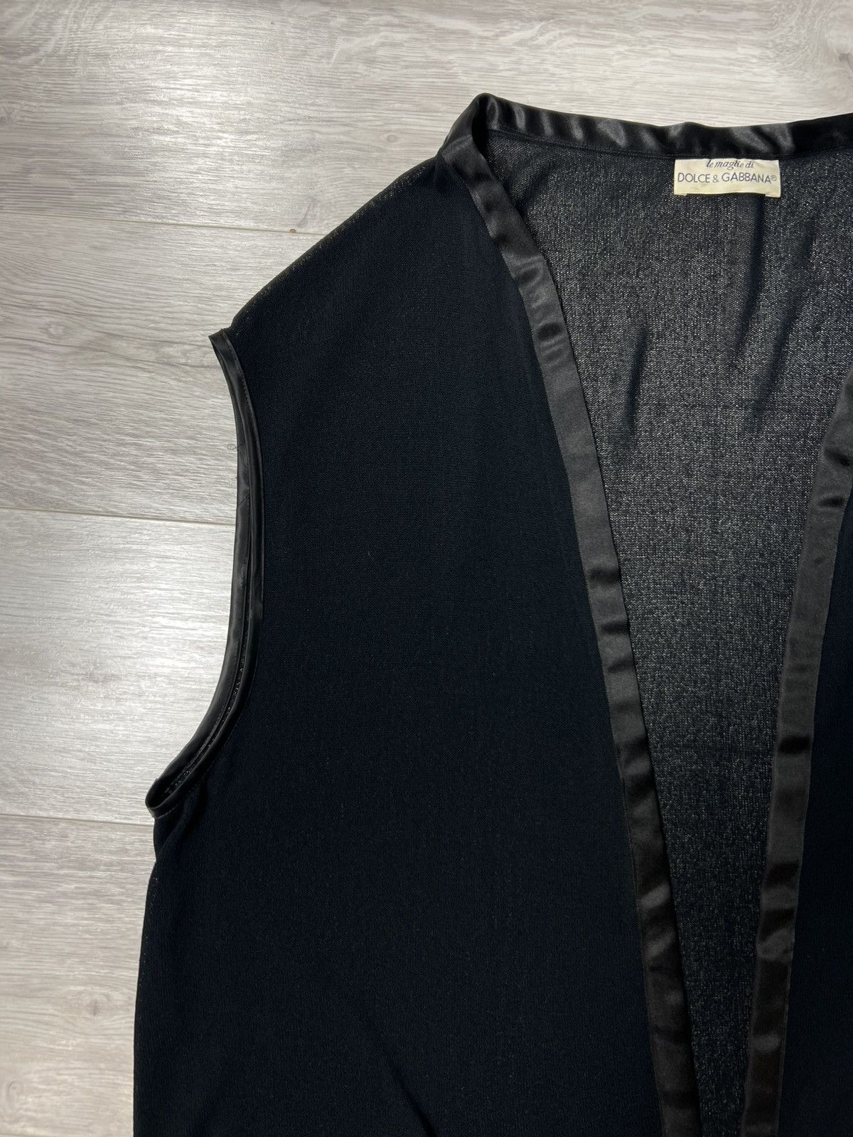 Dolce & Gabbana Le Maglite Di Dolce & Gabbana Open Front Sleeveless Cardigan Size L / US 10 / IT 46 - 5 Thumbnail