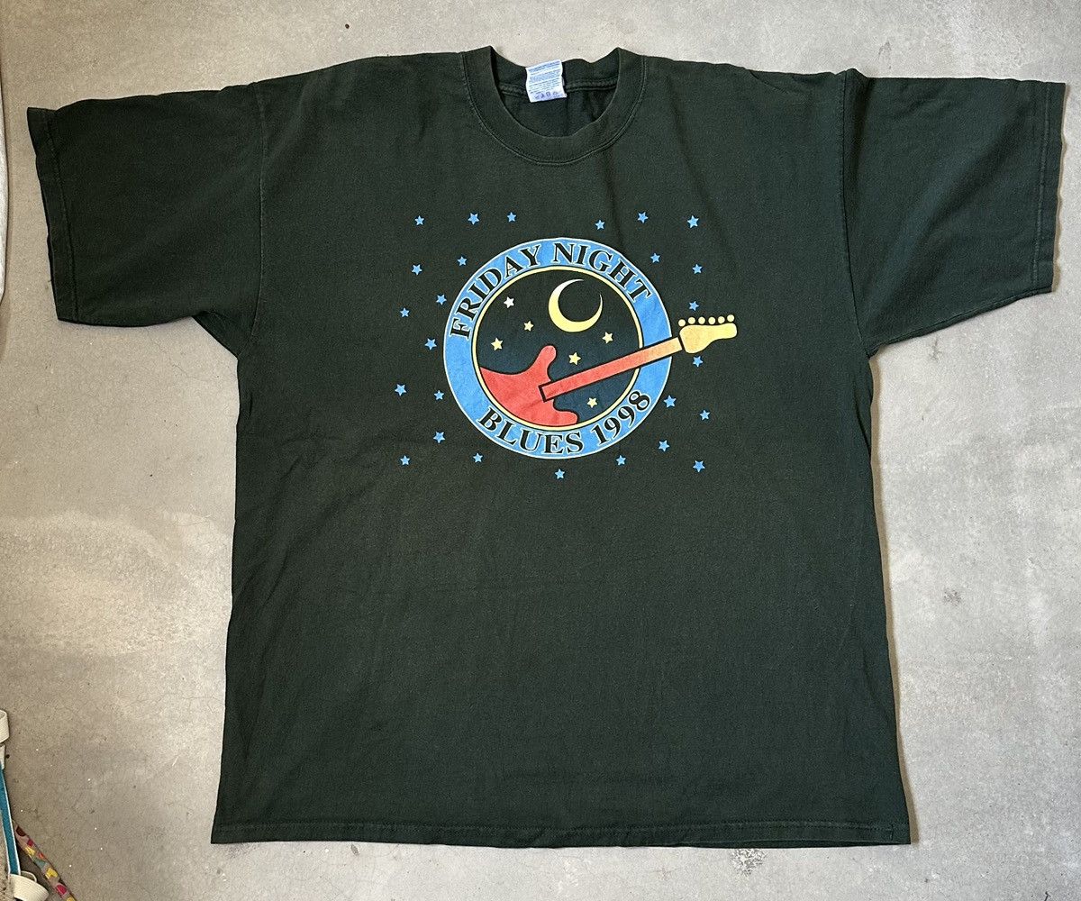 Vintage VINTAGE FRIDAY NIGHT BLUES TEE Size US XXL / EU 58 / 5 - 1 Thumbnail
