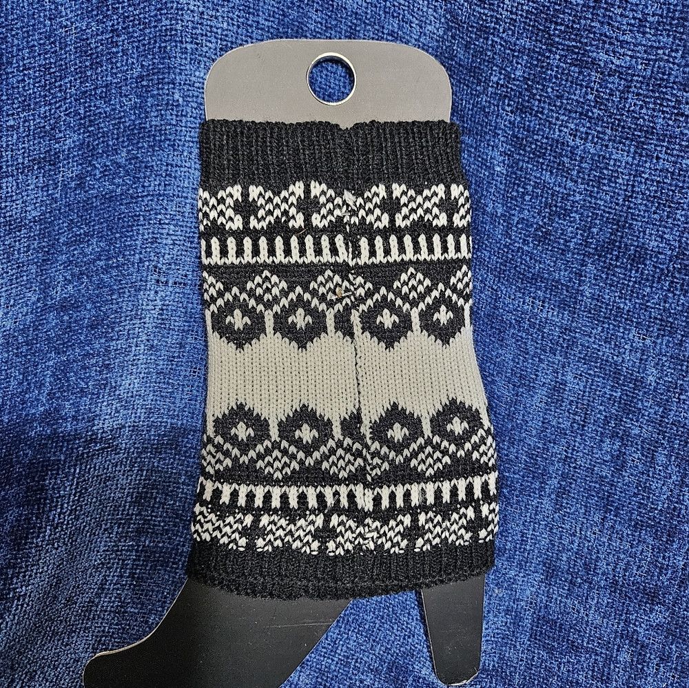 Esprit Esprit Black White Cream Knit Boot Toppers Size ONE SIZE - 3 Thumbnail