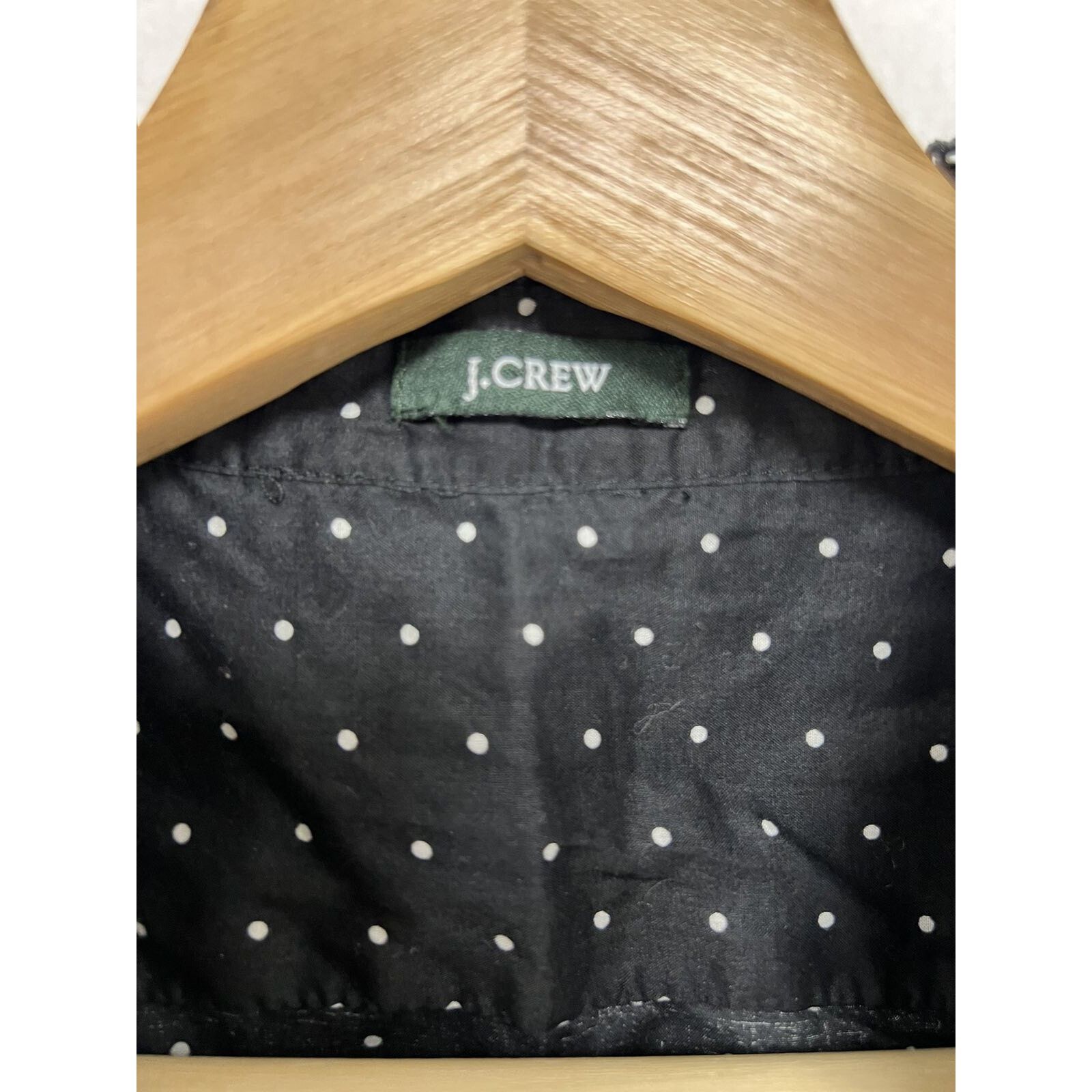 J.Crew J Crew Blouse Top Black Dot Long Sleeve Cotton XS A000008 Size XS / US 0-2 / IT 36-38 - 4 Thumbnail