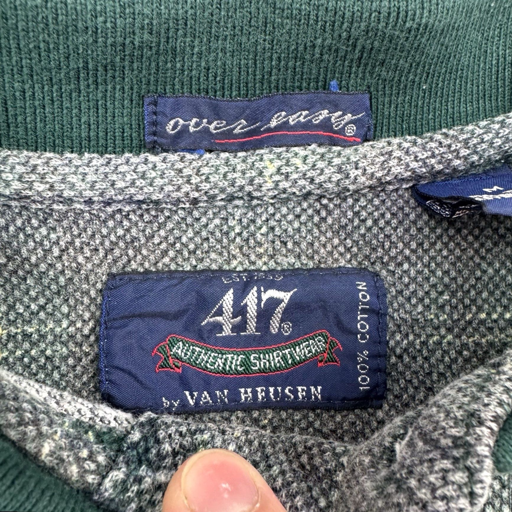 Van Heusen VINTAGE Van Heusen Polo Shirt Men M Plaid Green 90s Casual Button-Up Long Sleeve Clothing Adults Mens Size US M / EU 48-50 / 2 - 4 Thumbnail