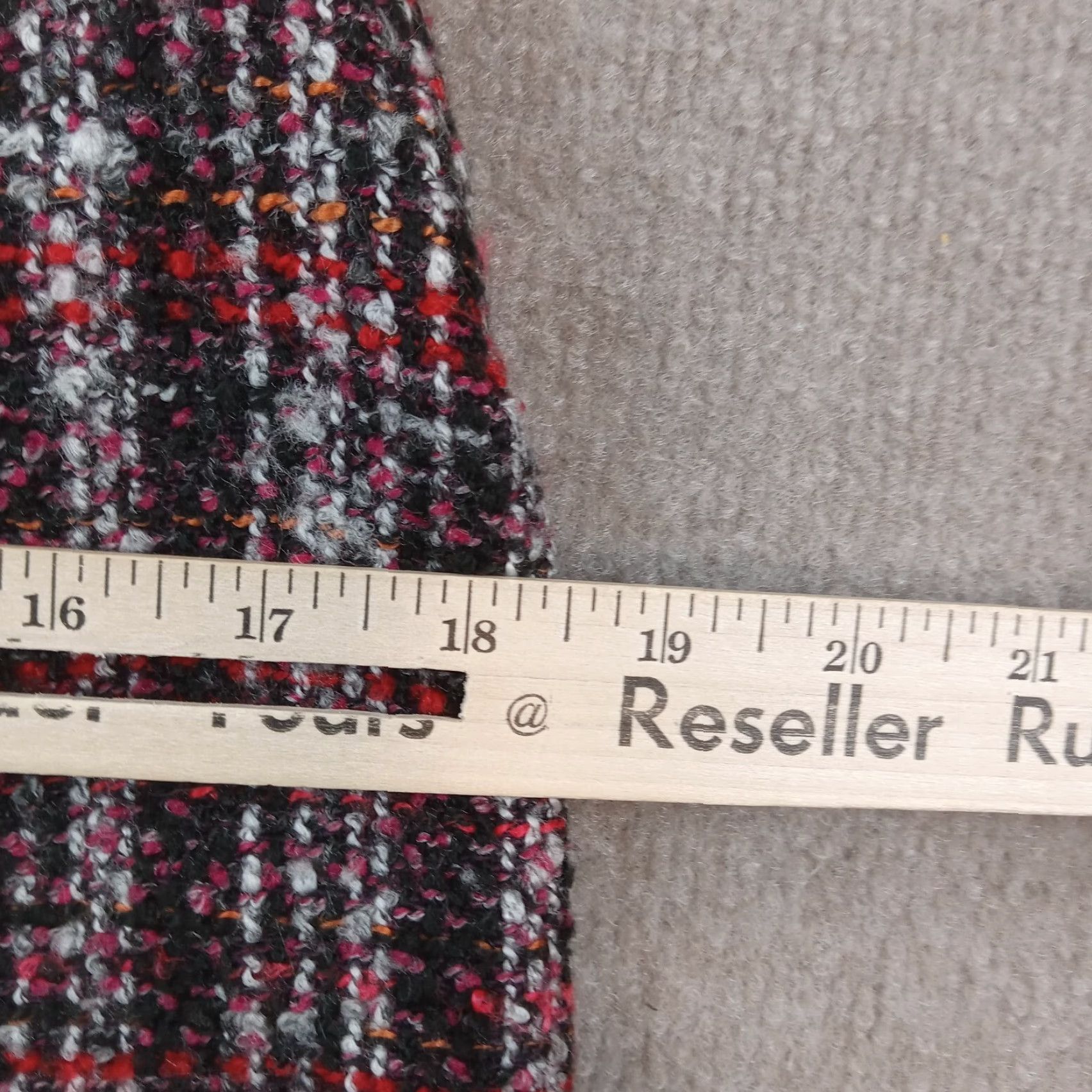 Bershka Bershka Skirt Womens Medium Red Black Straight Short Buttons Office Asymmetrical Size 32" / US 10 / IT 46 - 4 Thumbnail
