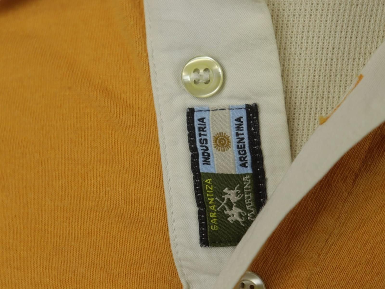 La Martina LA MARTINA Yellow Cotton Collared Popover Polo Shirt Size L Size US L / EU 52-54 / 3 - 2 Thumbnail