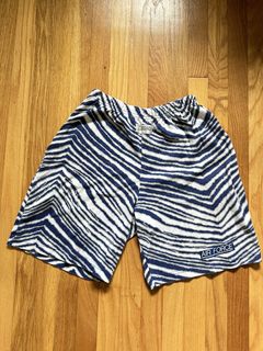 Zubaz Buffalo Bills Lined Zebra Striped Bib Overalls