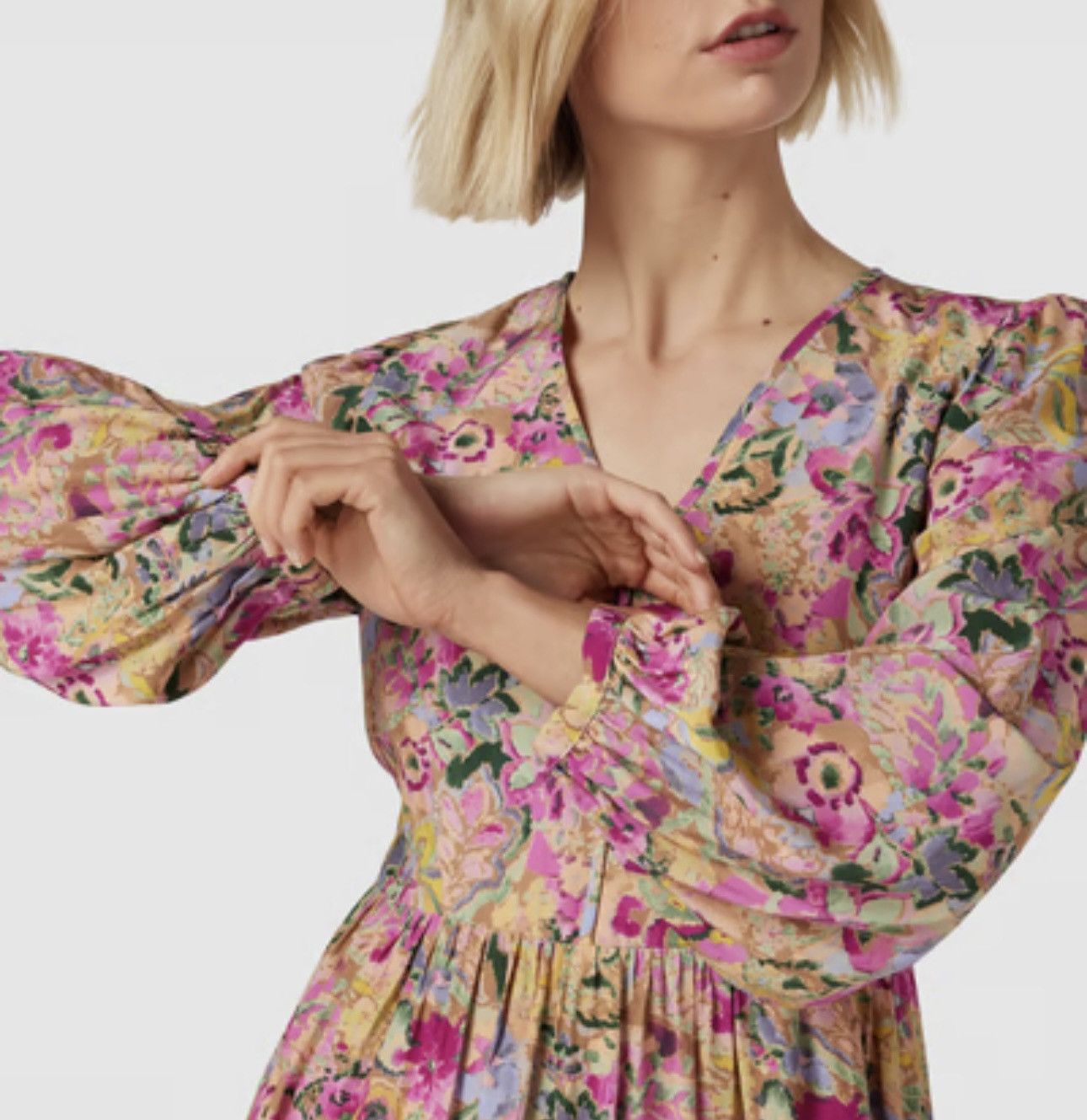 Designer × Joop! Joop! Baby doll style floral pattern NWT dress Size L / US 10 / IT 46 - 4 Thumbnail