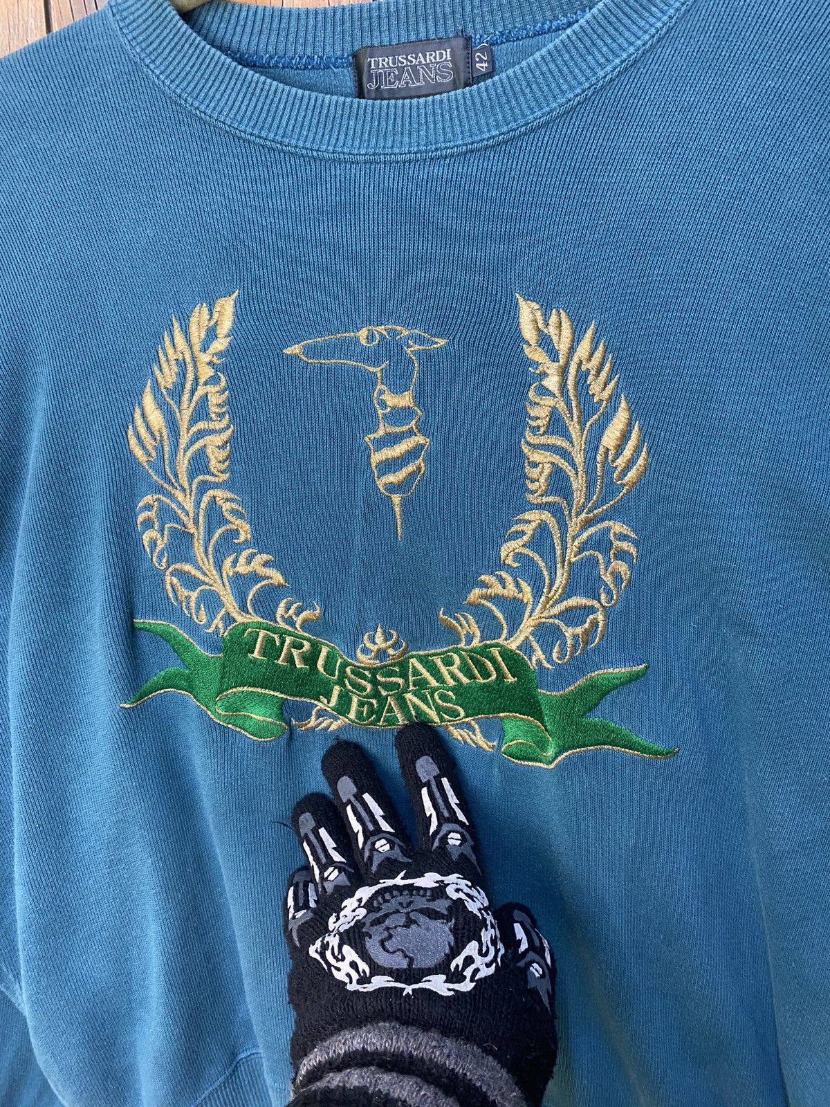Trussardi × Vintage Vintage trussardi crewneck sweatshirt Size US L / EU 52-54 / 3 - 3 Thumbnail