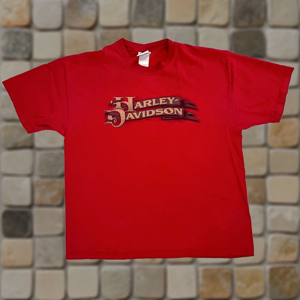 Harley Davidson Harley-Davidson T-Shirt Men’s Vintage 2008 Bakersfield California Double-Sided XL Red California Size US XL / EU 56 / 4 - 1 Thumbnail