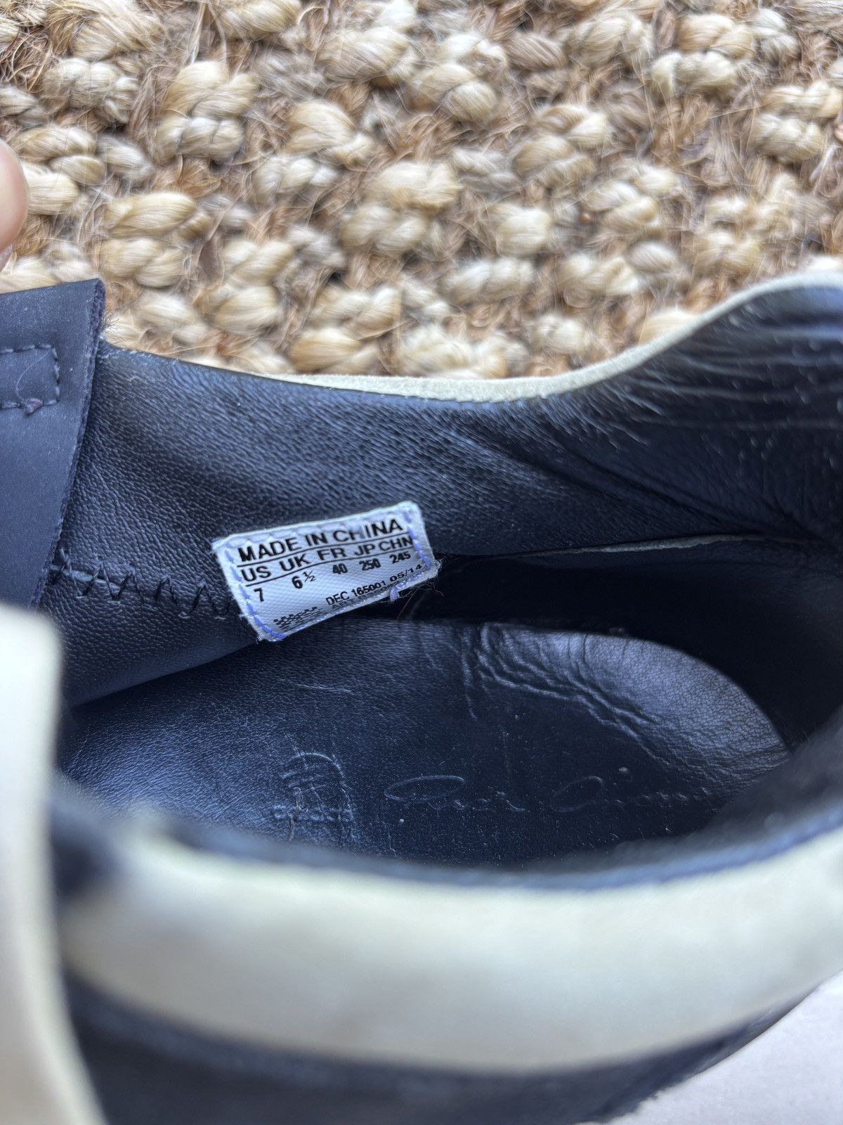 Adidas × Rick Owens Rick Owens x Adidas Tech Runner Shoes 7 Mens Black/White Size US 7 / EU 40 - 3 Thumbnail