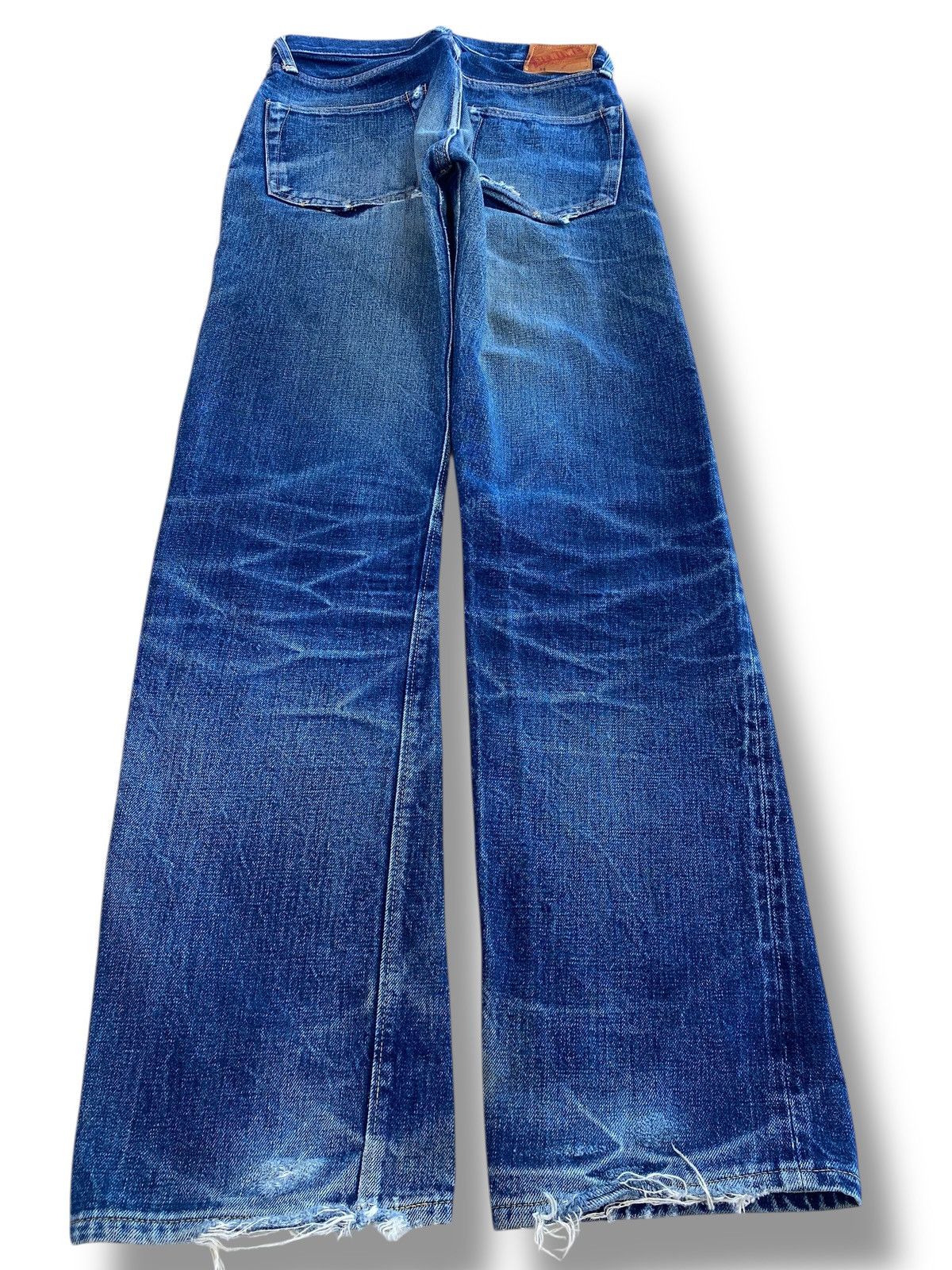 Denime Denime X Selvage Mud Wash Whiskered Style Straight Leg Jeans Size US 28 / EU 44 - 3 Thumbnail