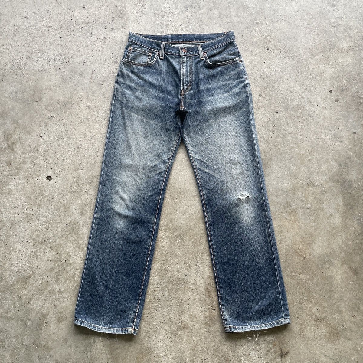 Japanese Brand W30 Vintage Edwin 502 Japan Faded Distressed Jeans Pants Size US 30 / EU 46 - 1 Thumbnail