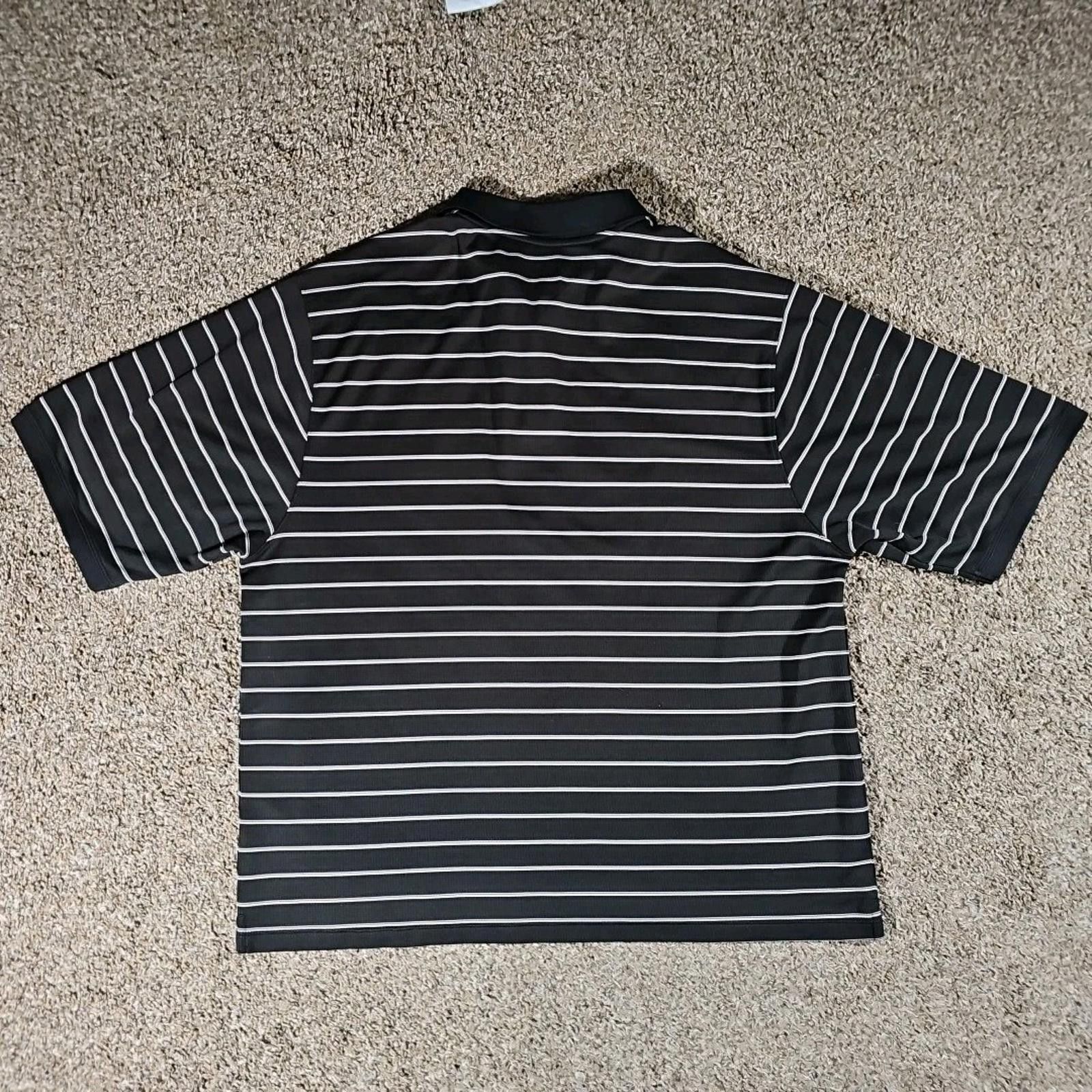 Nike Nike Dri-Fit Black XL Striped Polo Size US XL / EU 56 / 4 - 6 Thumbnail