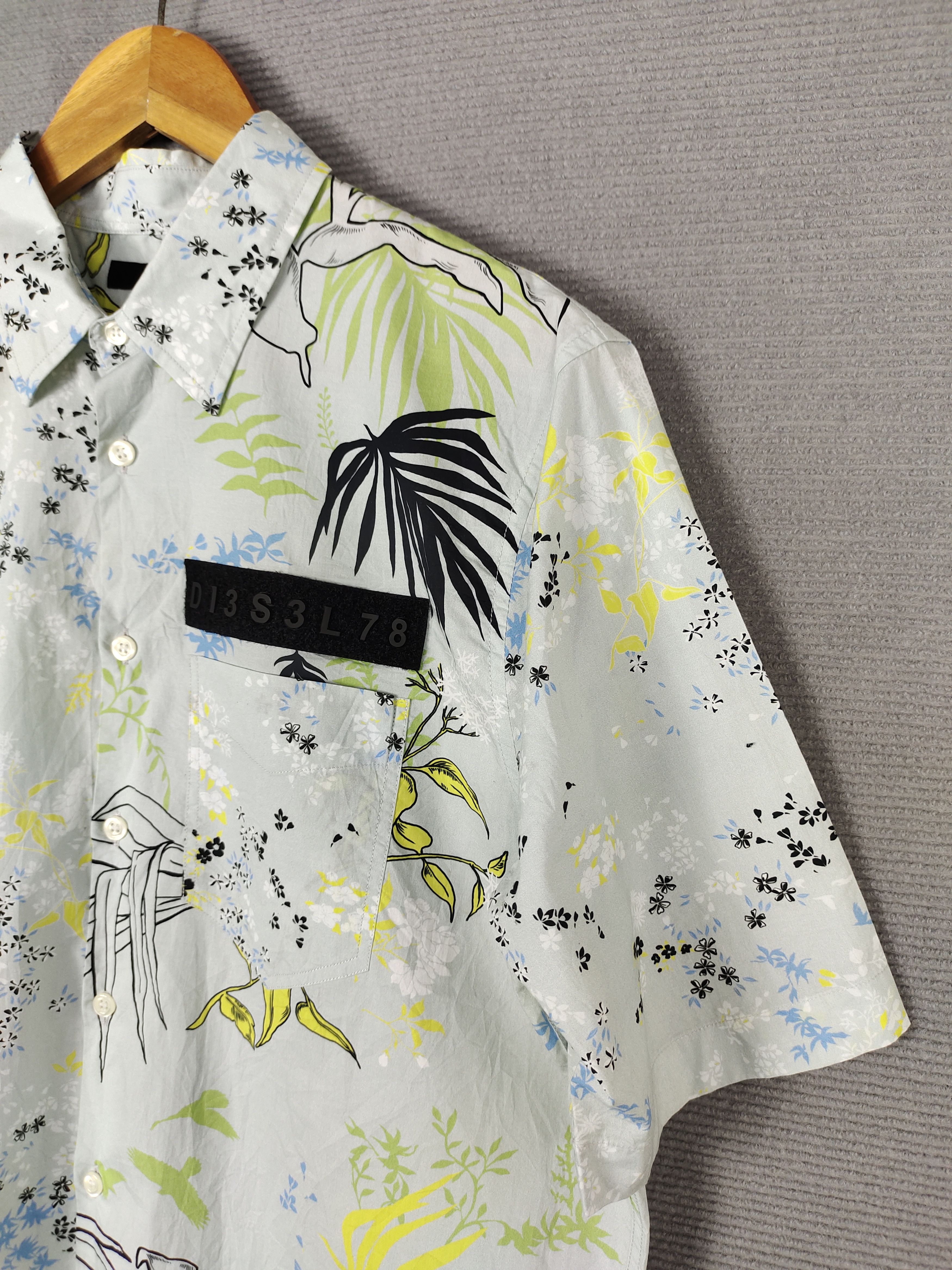 Diesel Vintage Y2k Diesel Flower Printed Oversize Shirt Size US S / EU 44-46 / 1 - 2 Thumbnail