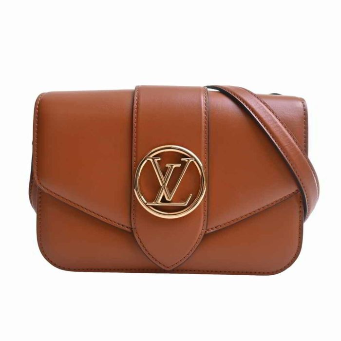 LOUIS VUITTON Louis Vuitton Canvas Leather Portefeuille LV Pont