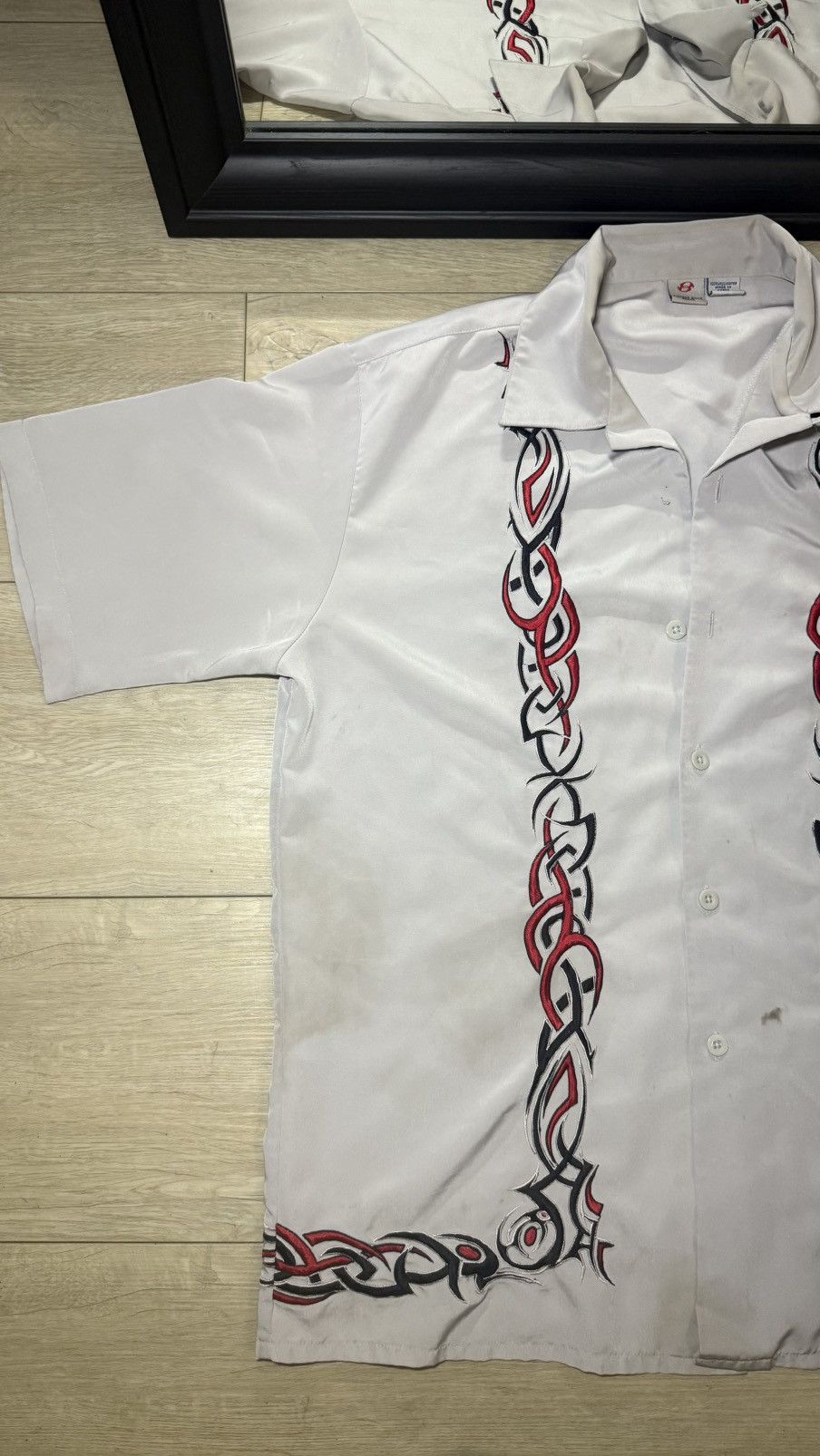 Anchor Blue Vintage / Y2K Anchor Blue Traditional Pattern Button Up Size US L / EU 52-54 / 3 - 2 Thumbnail