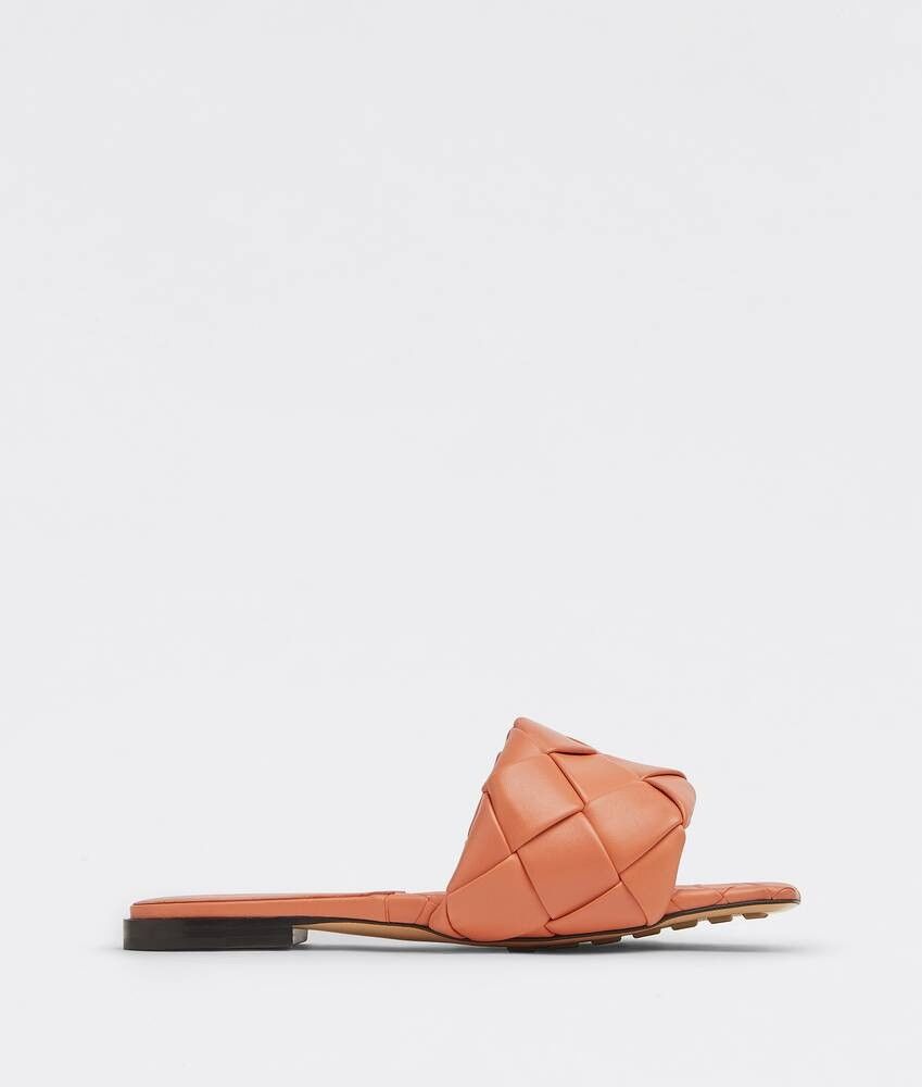 Bottega Veneta o1n1vont1124 Lido Flat Sandals in Orange Size US 7 / IT 37 - 1 Thumbnail