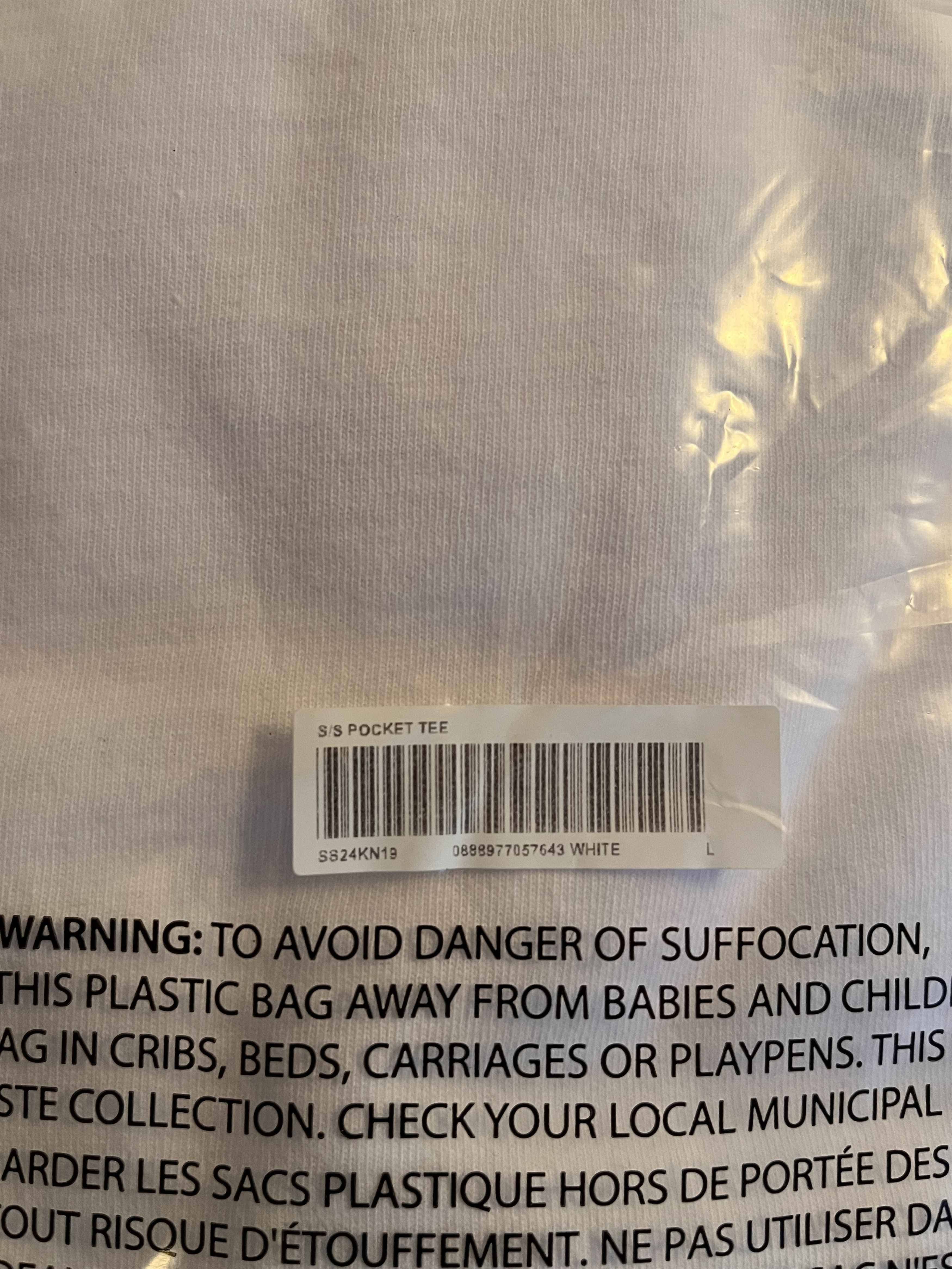 Supreme Supreme Pocket Tee White Size US L / EU 52-54 / 3 - 9 Thumbnail