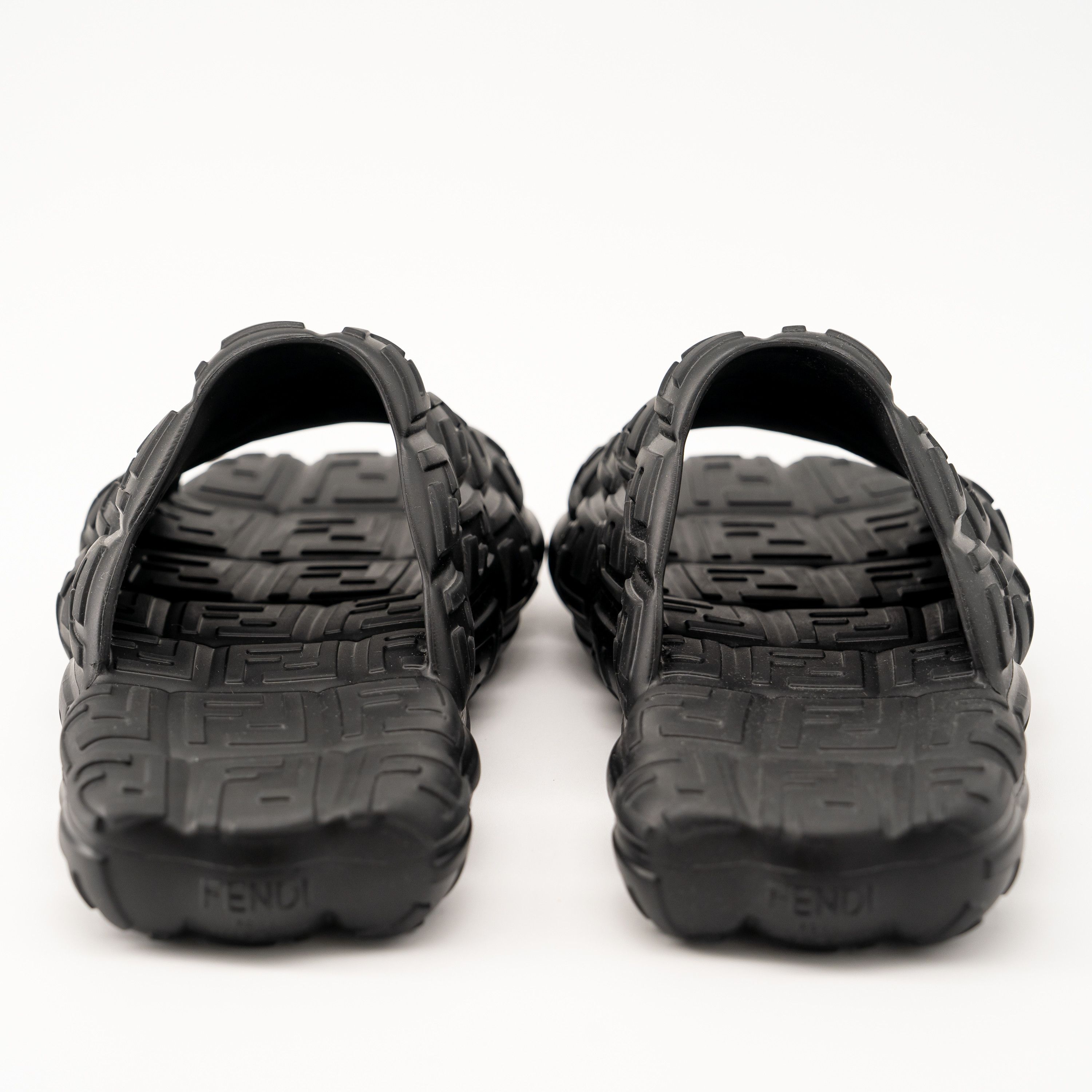 Fendi 11 uk 12 us Fendi Cloud Slides Black Rubber FF logo Embossed Size US 12 / EU 45 - 5 Thumbnail