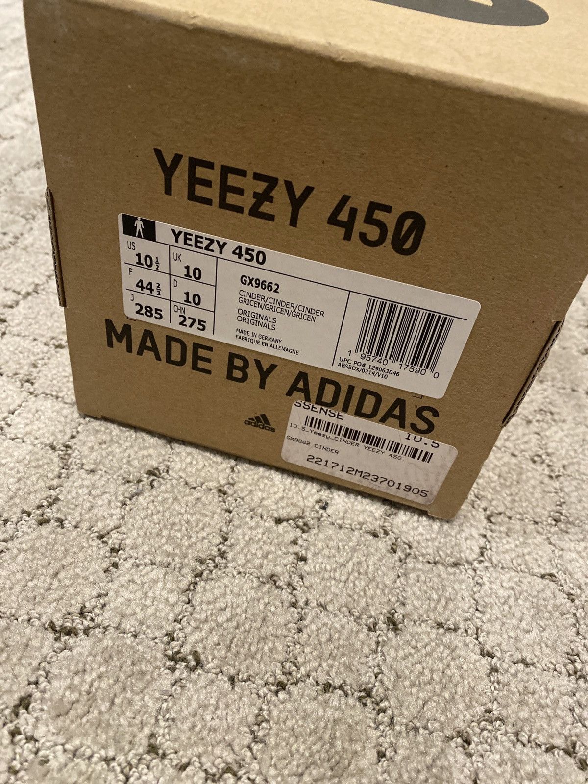 Adidas × Kanye West Yeezy 450 cinder Size US 10.5 / EU 43-44 - 8 Thumbnail