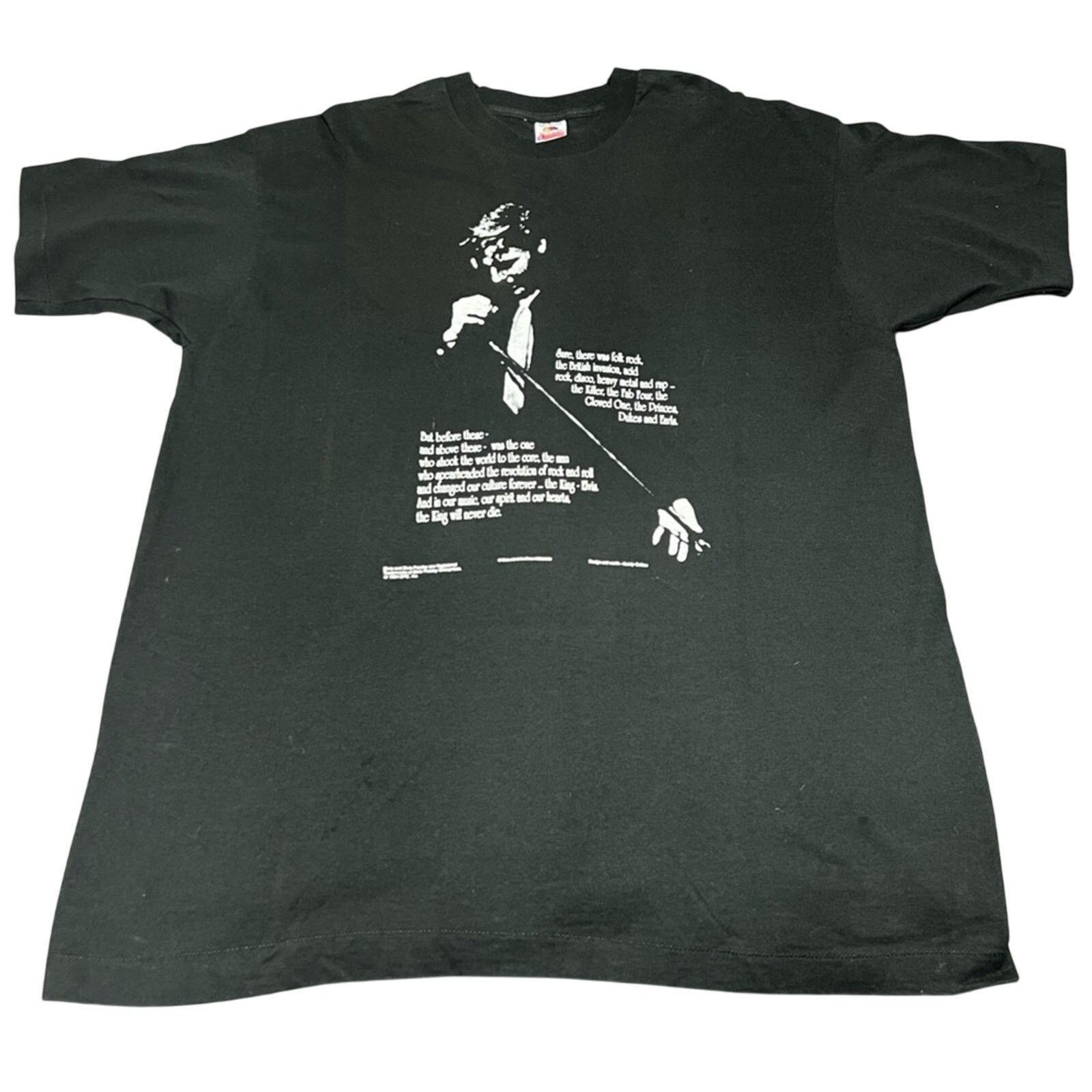 Fruit Of The Loom Vintage Elvis Presley Single Stitch Shirt 90’s DEADSTOCK Size US XXL / EU 58 / 5 - 1 Thumbnail