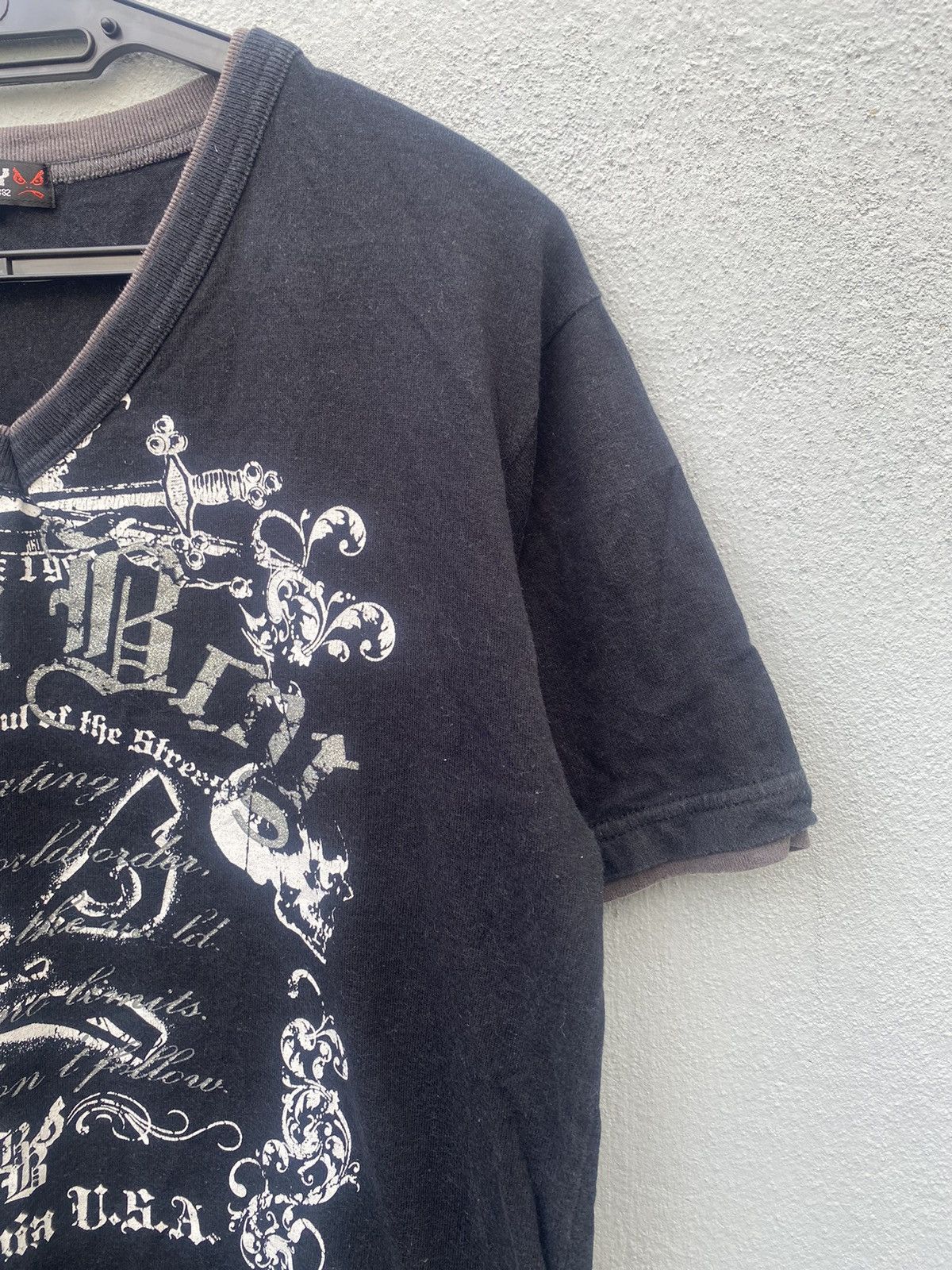 14th Addiction × JNCO × Vintage Vintage y2k Bad Boy Tribal Double Layer Poem Tees Size US M / EU 48-50 / 2 - 4 Thumbnail