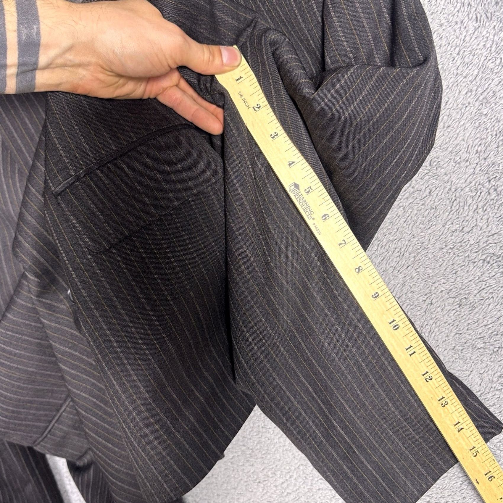 Jos. A. Bank Jos A Bank Suit Mens 46R 38x28 Signature Gordon Office Wool Pinstripe Cuffed Set Size 46R - 6 Thumbnail