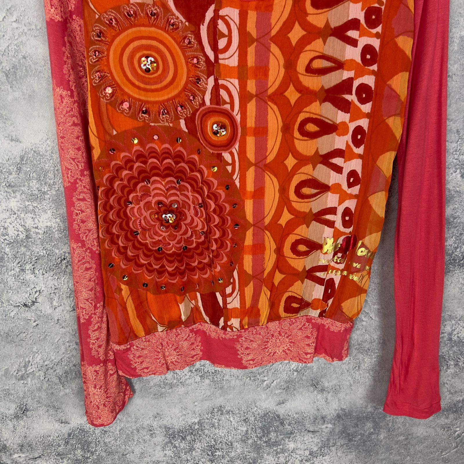 Desigual Desigual Women's Blouse Size S Multicolor Long Sleeve ` Size S / US 4 / IT 40 - 3 Thumbnail