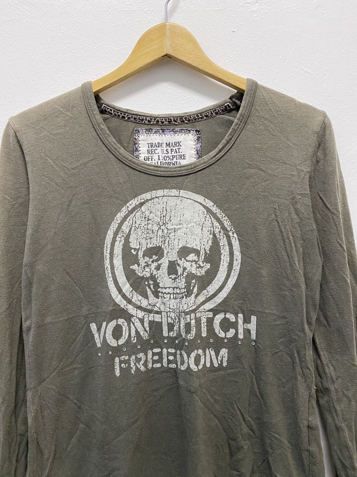Other 2000s Von Dutch Glitter Skull Long Sleeve Size US S / EU 44-46 / 1 - 3 Thumbnail