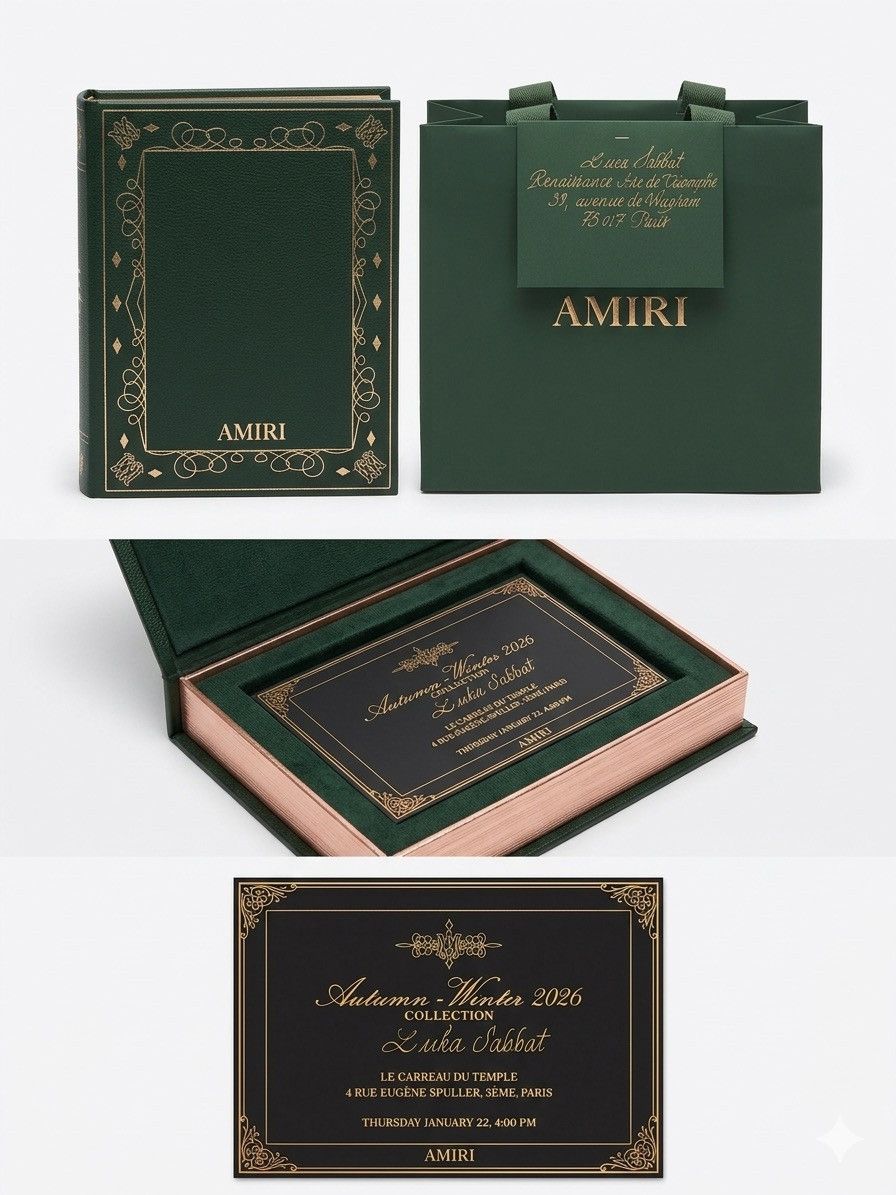 Amiri AMIRI FW26 Fashion Show Luka Sabbat VIP Invitation Size ONE SIZE - 1 Thumbnail