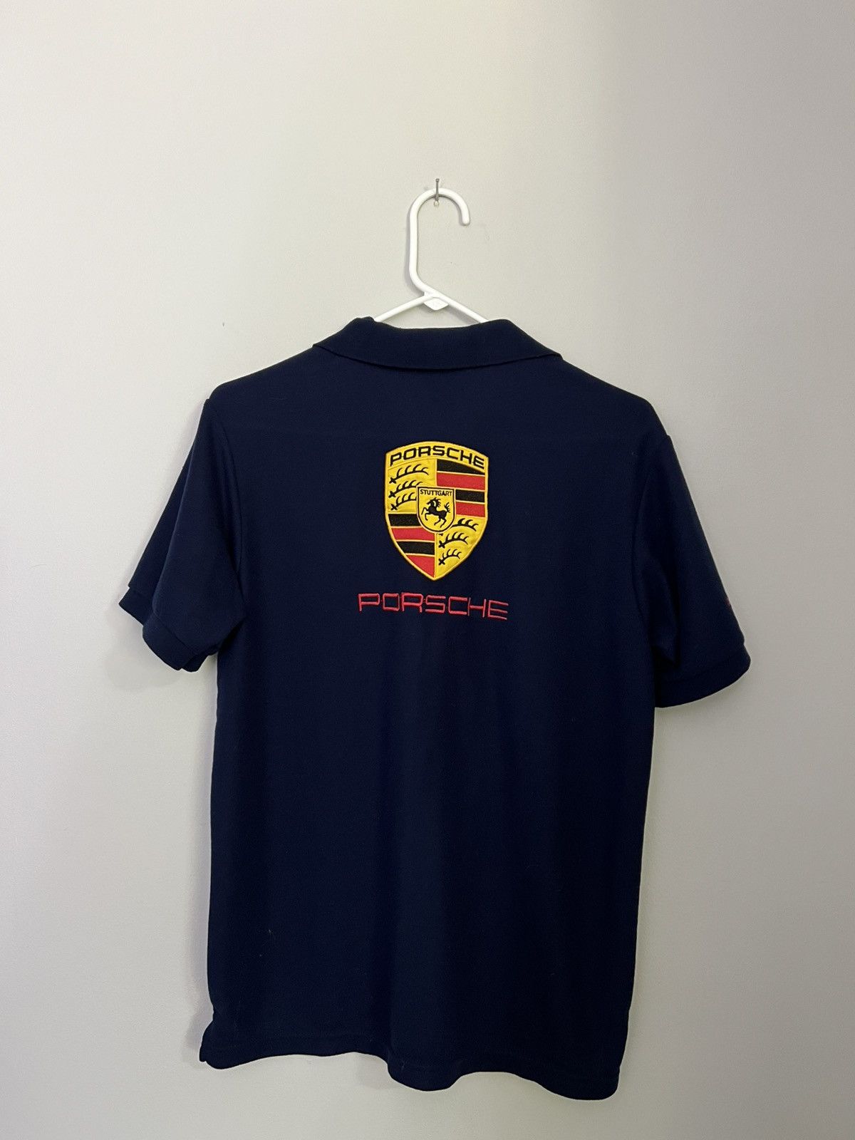 Porsche Design × Vintage Y2K Porsche Sportscar Racing 2-Button Polo Shirt Size US L / EU 52-54 / 3 - 4 Thumbnail